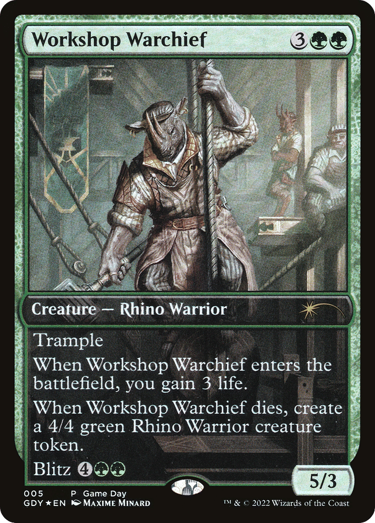 Workshop Warchief — Game Day Promos — Magic: The Gathering