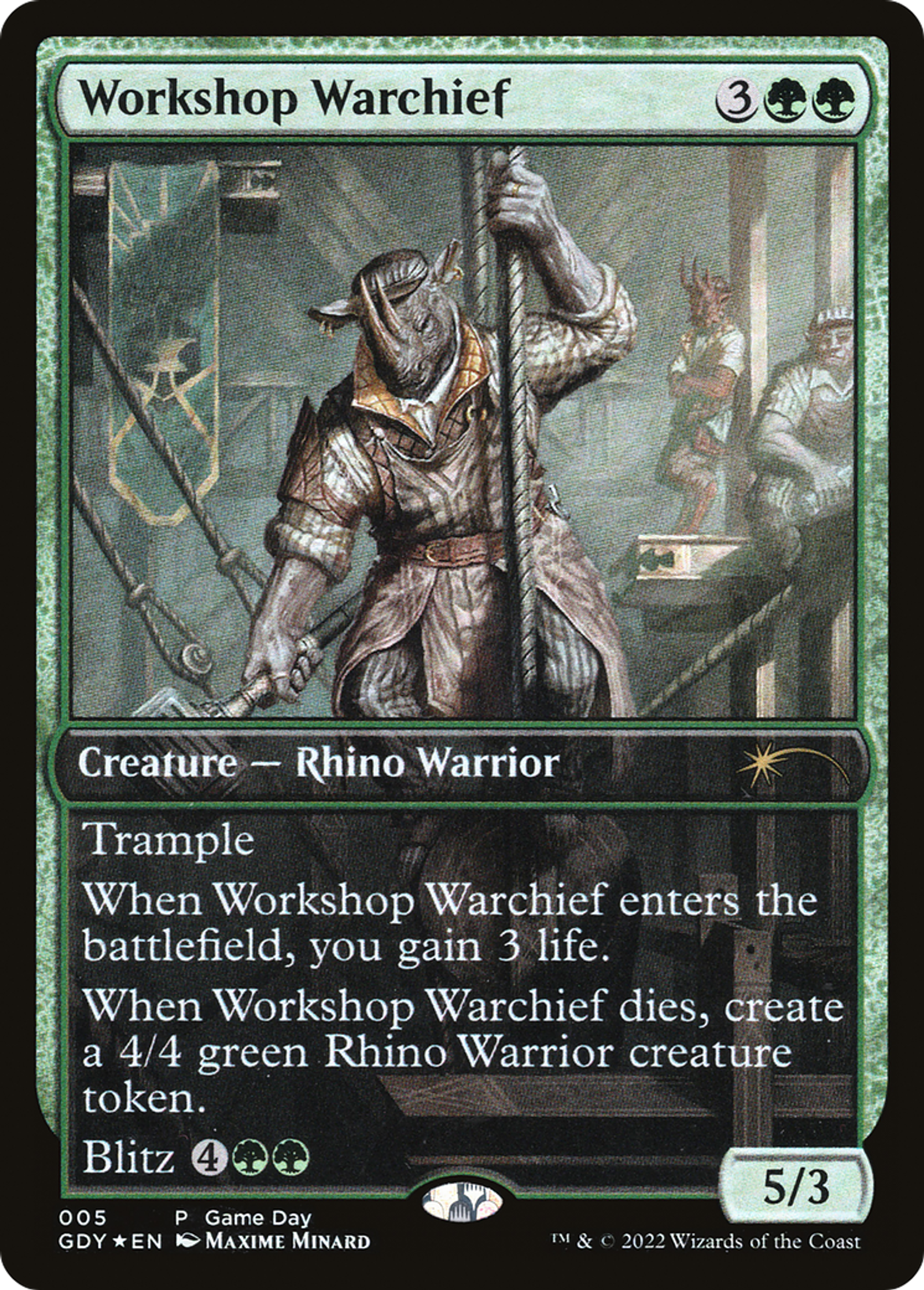 Workshop Warchief — Game Day Promos — Magic: The Gathering