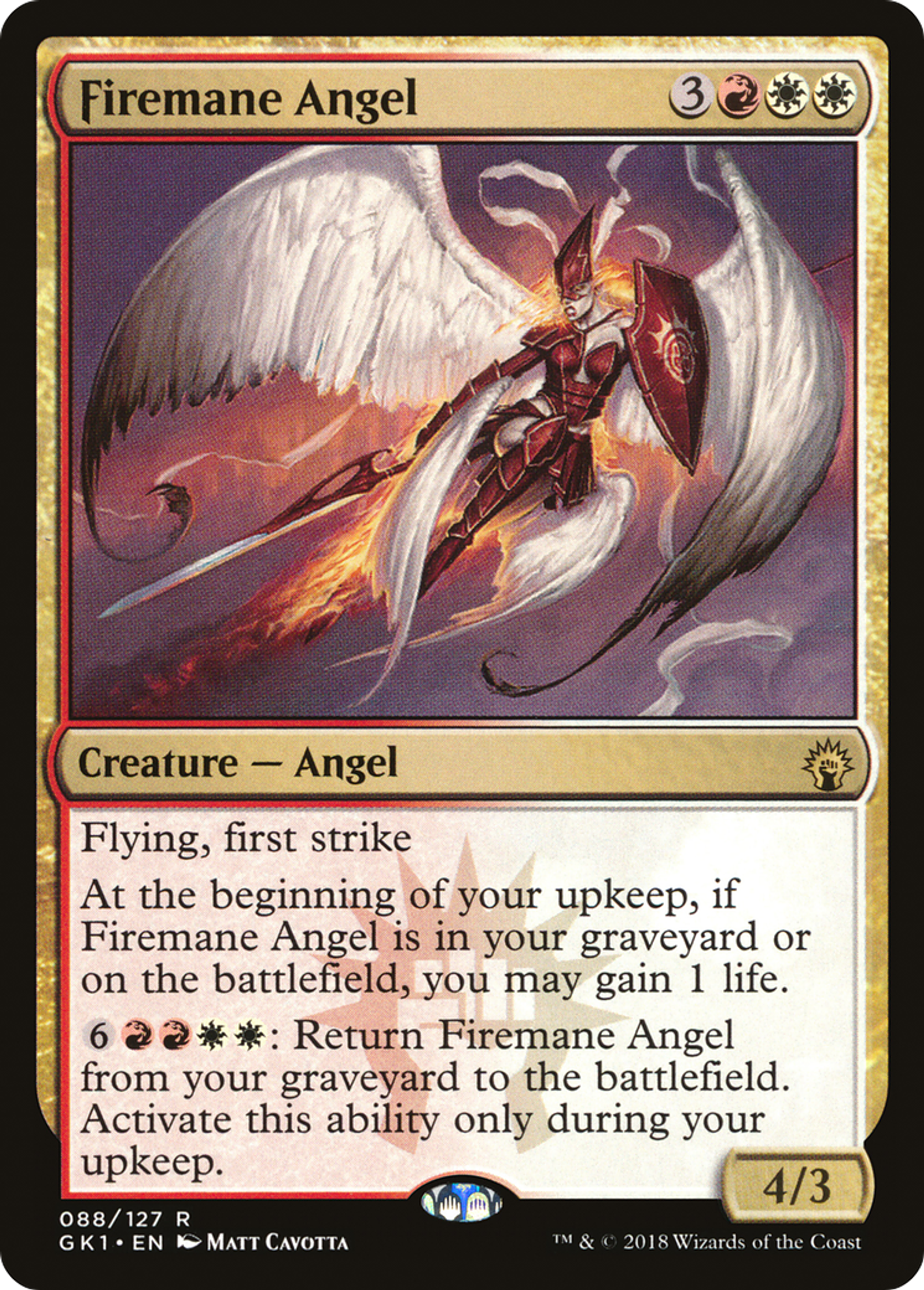 Firemane Angel — GRN Guild Kit — Magic: The Gathering