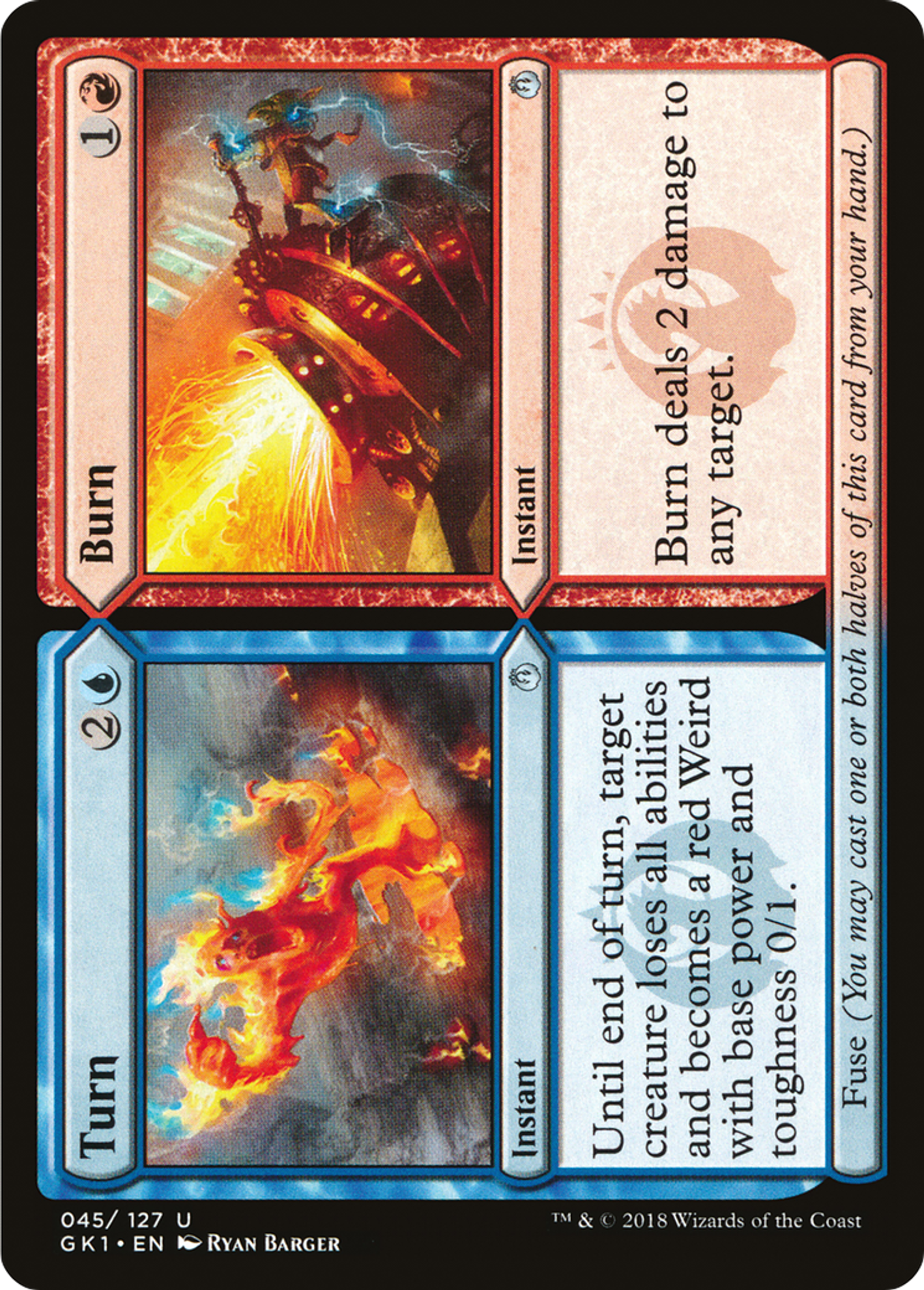 Turn // Burn — GRN Guild Kit — Magic: The Gathering