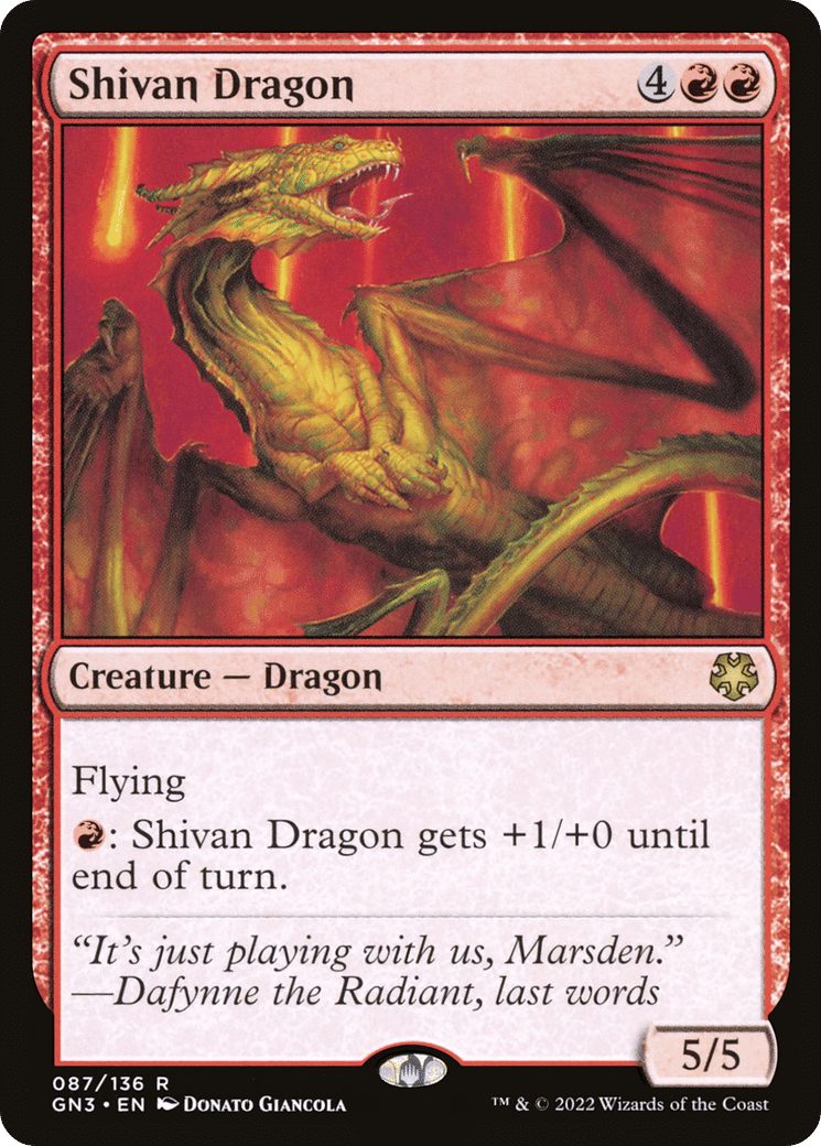 Shivan Dragon — Game Night: Free-for-All — Magic: The Gathering