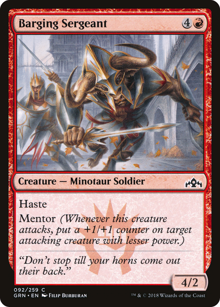 Barging Sergeant — Guilds of Ravnica — Magic: The Gathering