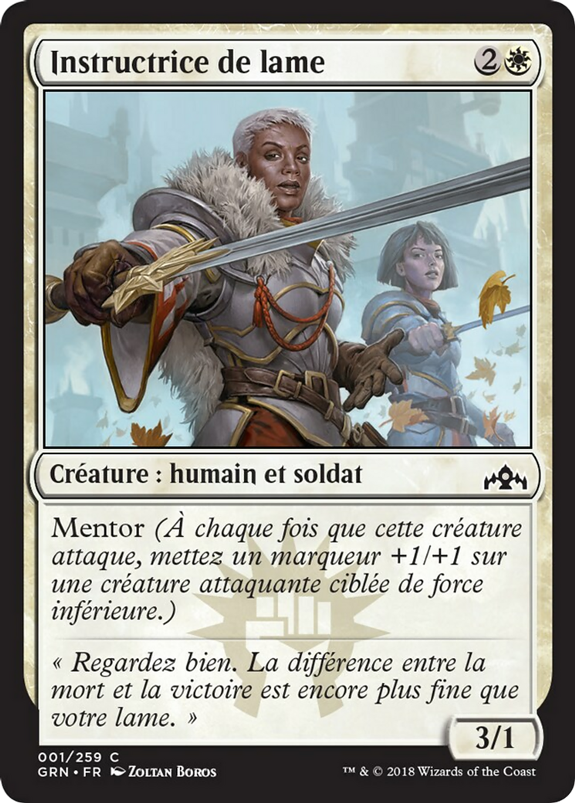 Instructrice de lame — Guilds of Ravnica — Magic: The Gathering