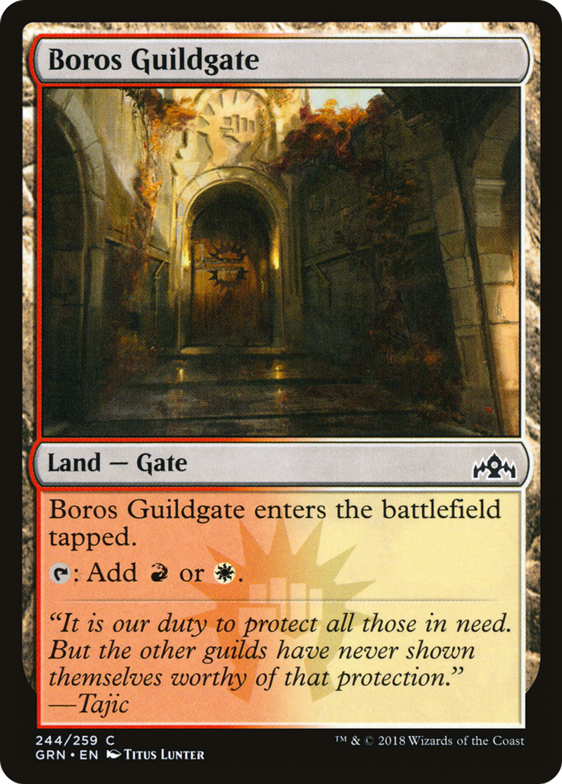 Porte de la guilde de Boros — Guilds of Ravnica — Magic: The Gathering