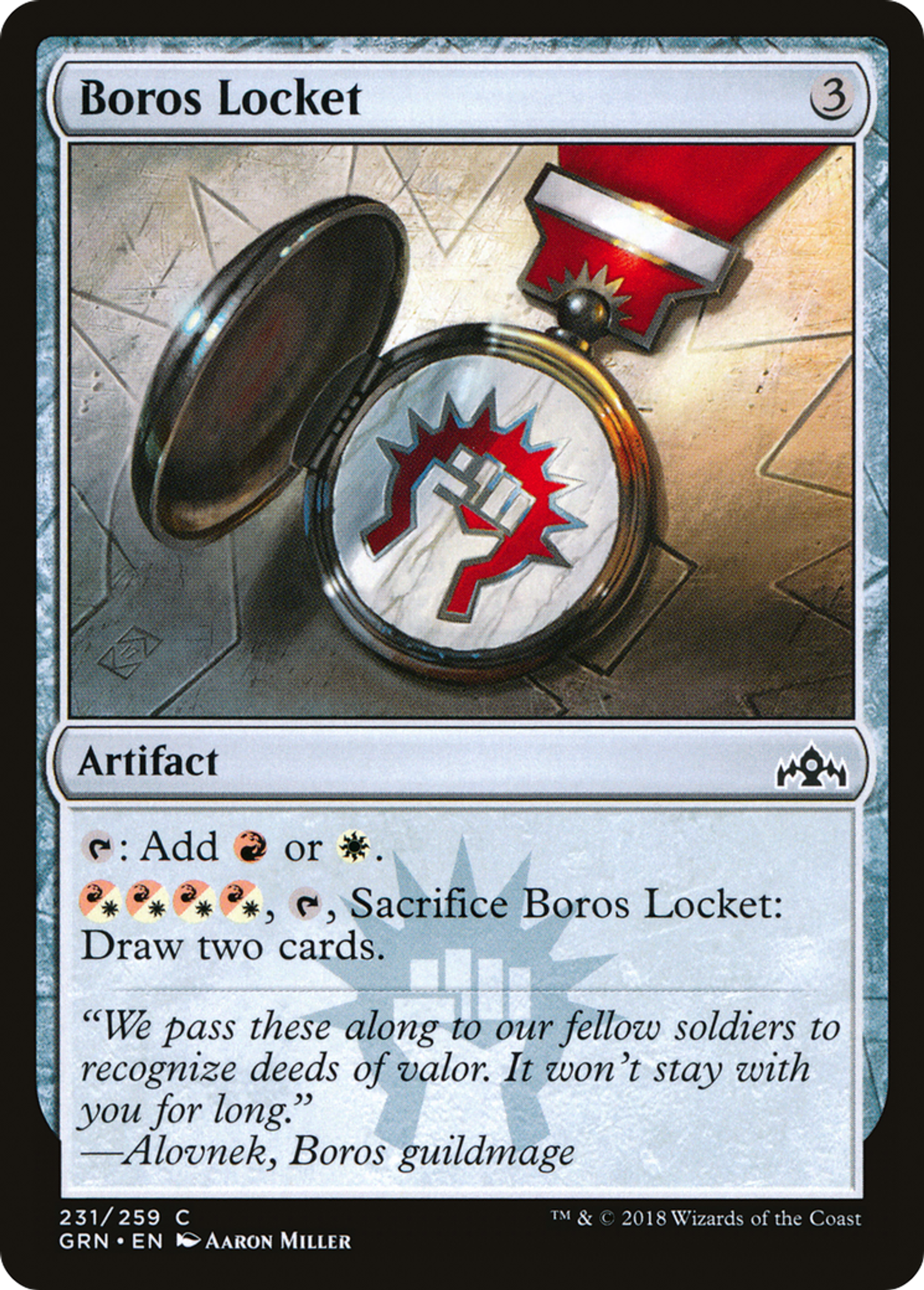 Médaillon de Boros — Guilds of Ravnica — Magic: The Gathering