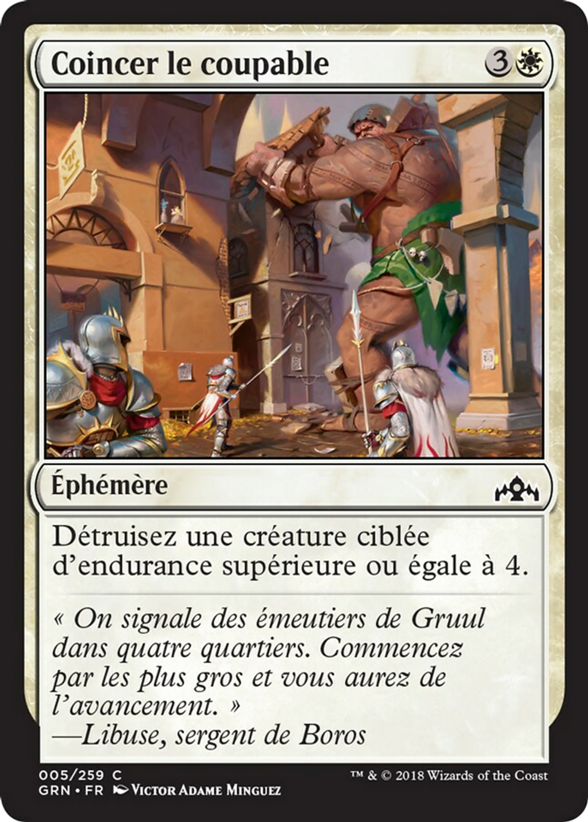 Coincer le coupable — Guilds of Ravnica — Magic: The Gathering
