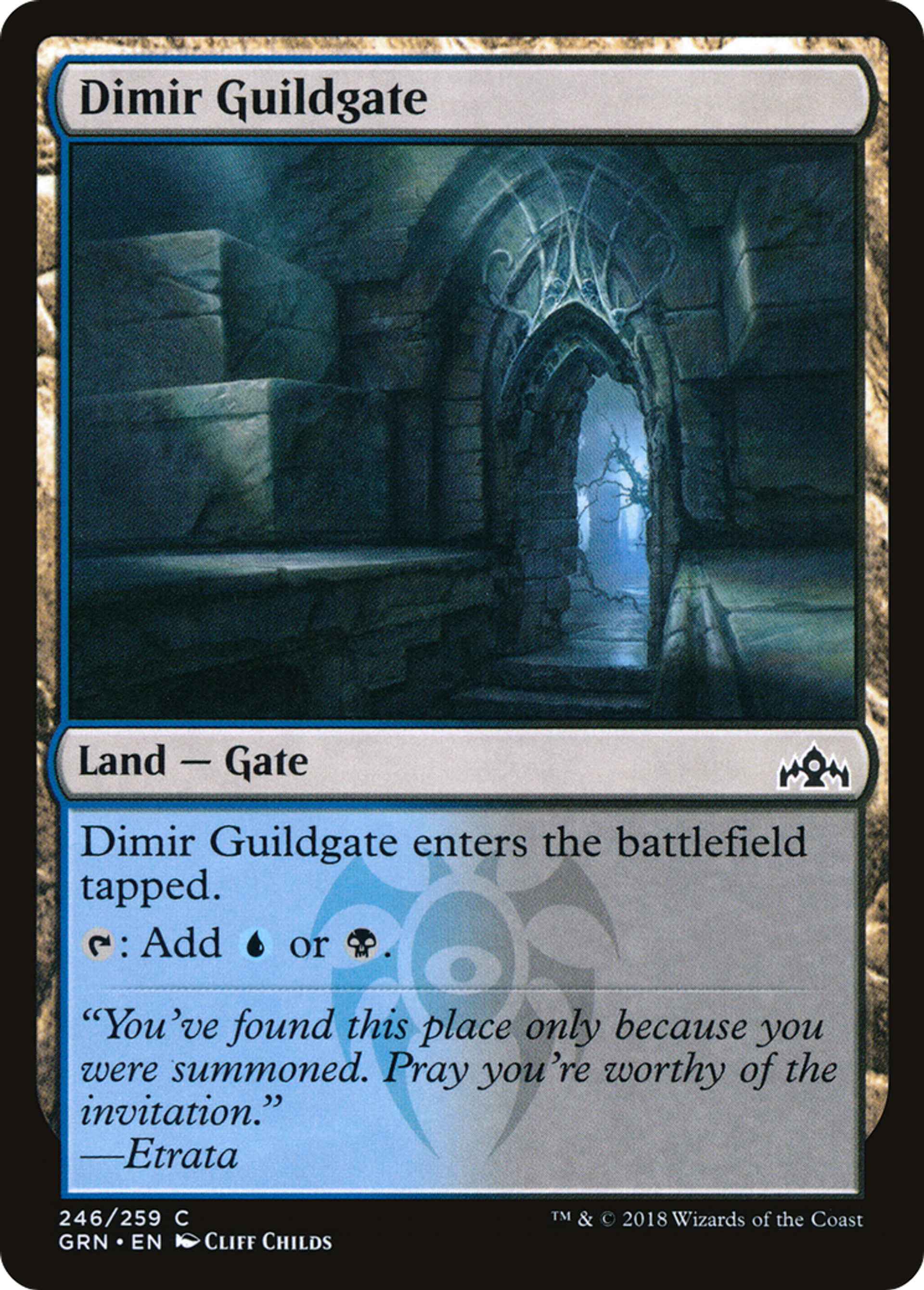 Porte de la guilde de Dimir — Guilds of Ravnica — Magic: The Gathering