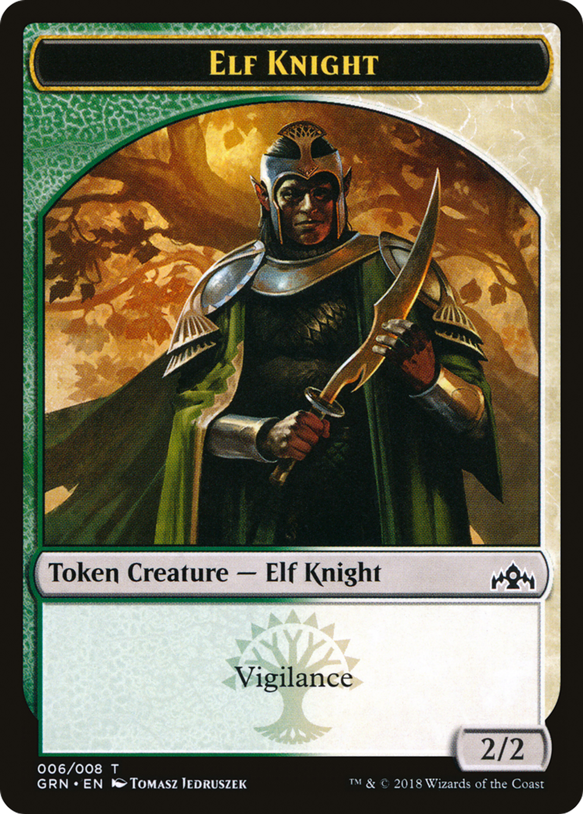Elf Knight — Guilds of Ravnica — Magic: The Gathering