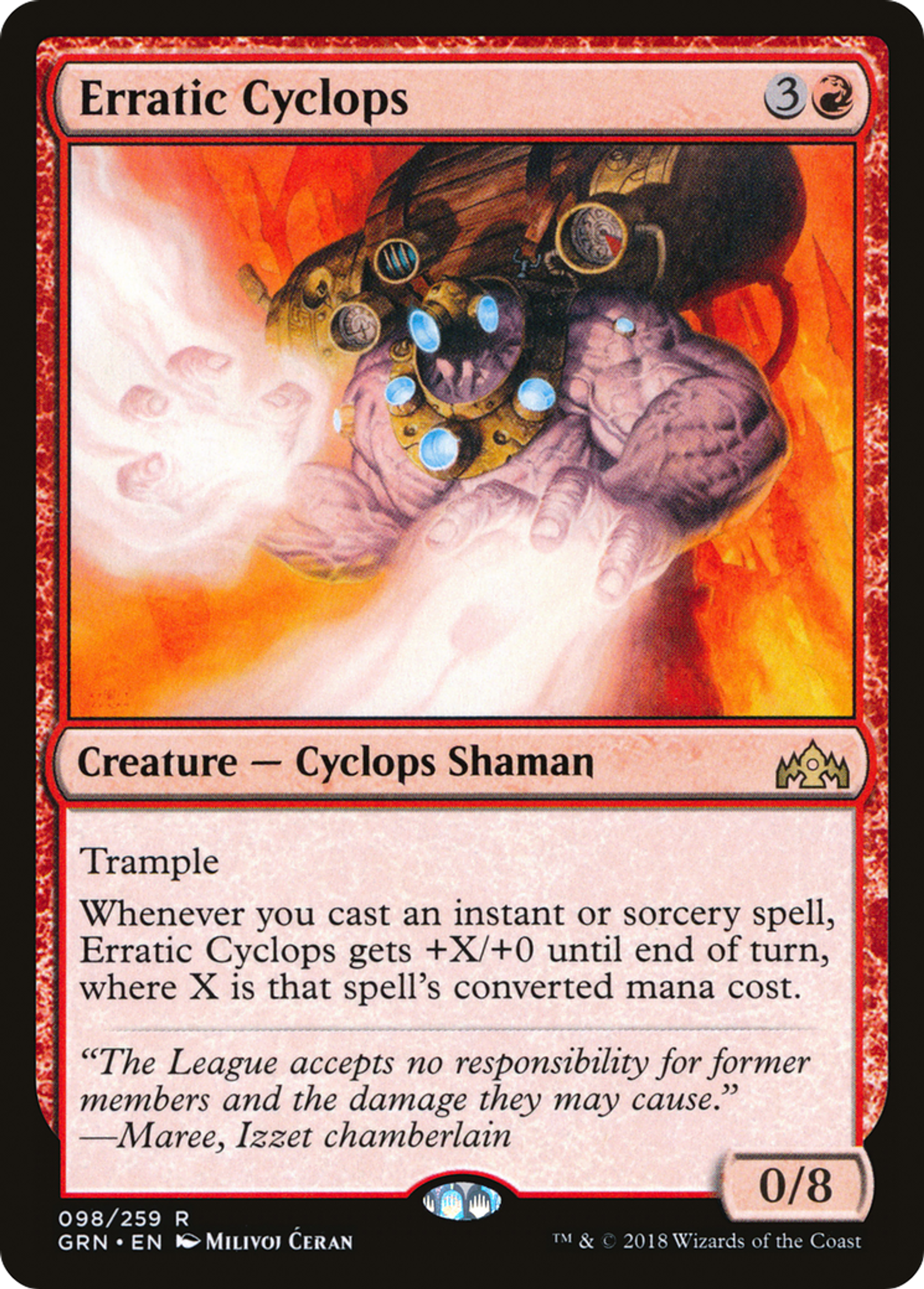 Erratic Cyclops — Guilds of Ravnica — Magic: The Gathering