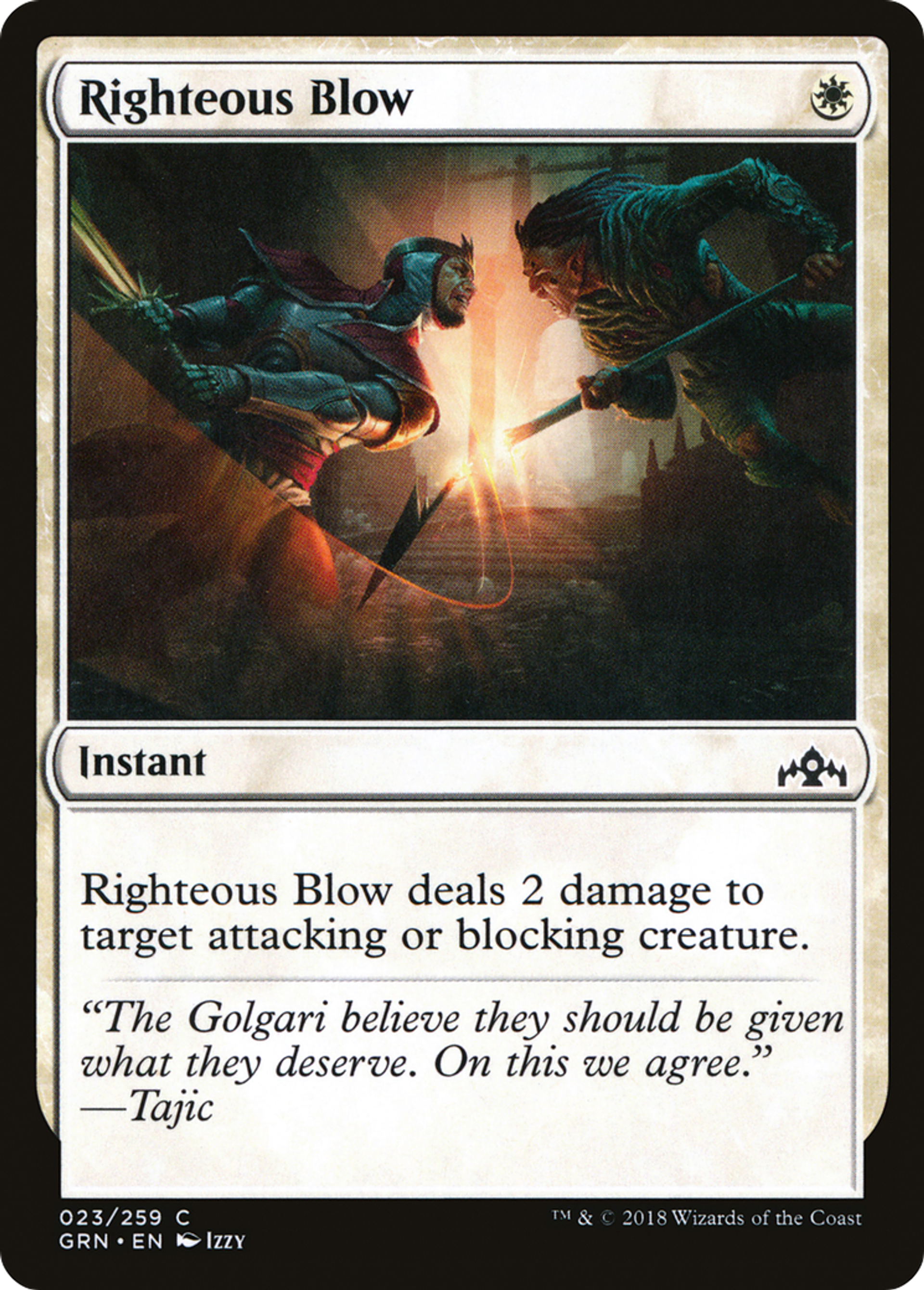 Righteous Blow — Guilds of Ravnica — Magic: The Gathering