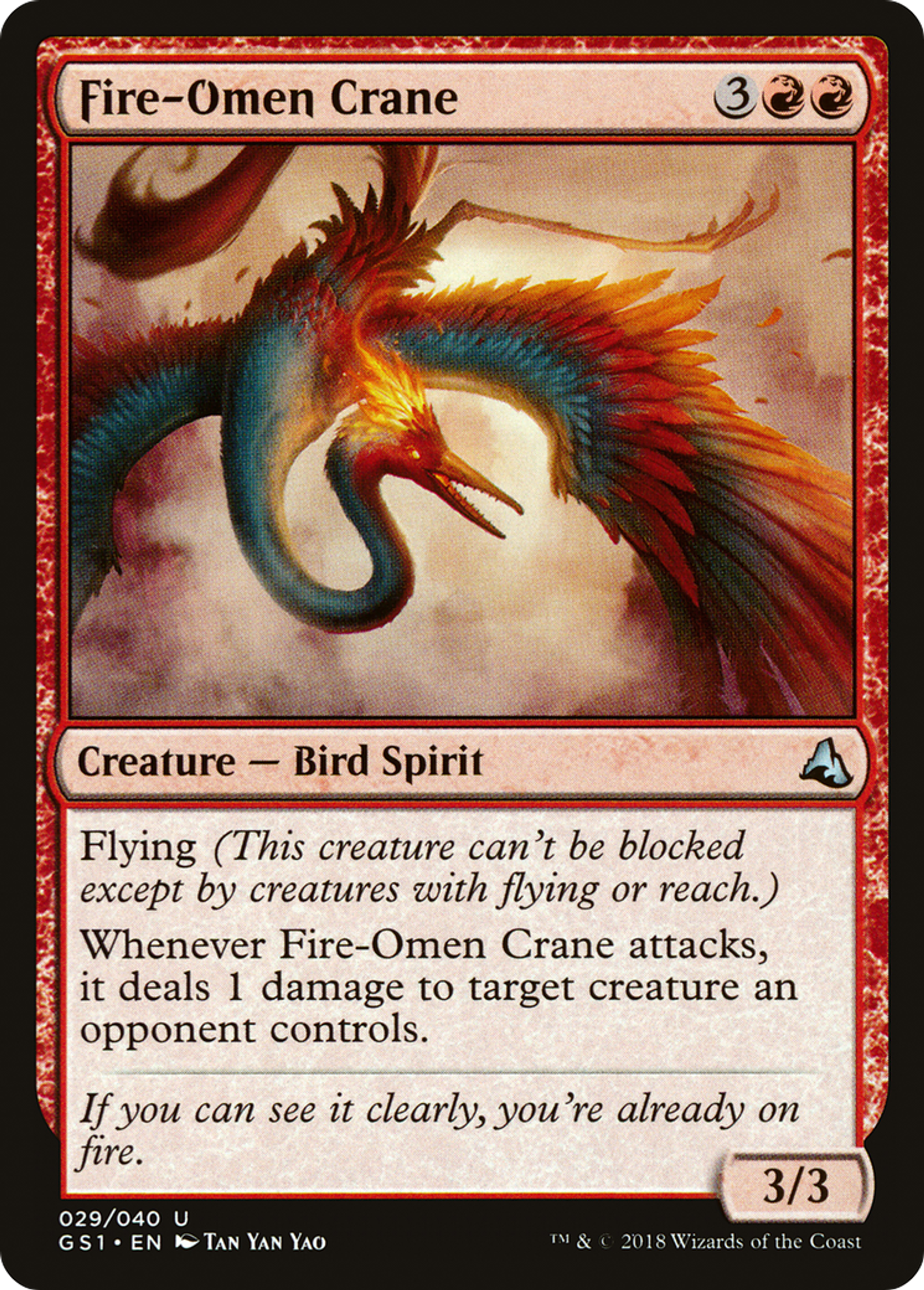 Fire-Omen Crane — Global Series Jiang Yanggu & Mu Yanling — Magic: The Gathering