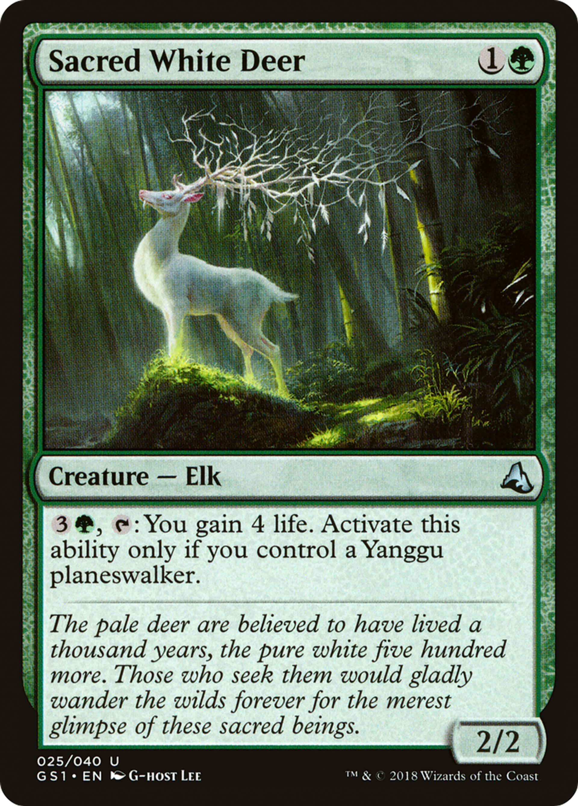 Sacred White Deer — Global Series Jiang Yanggu & Mu Yanling — Magic: The Gathering