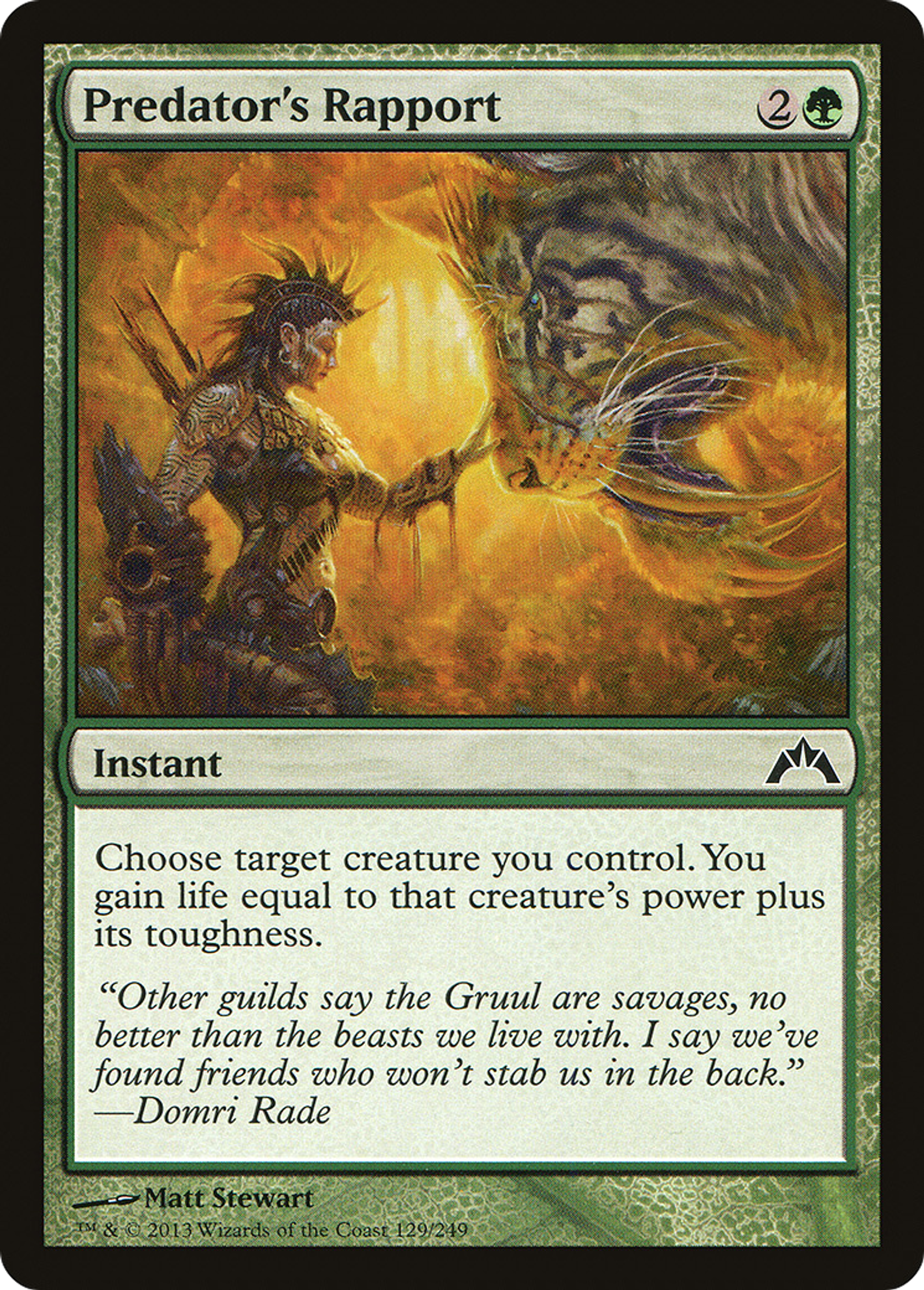 Predator's Rapport — Gatecrash — Magic: The Gathering