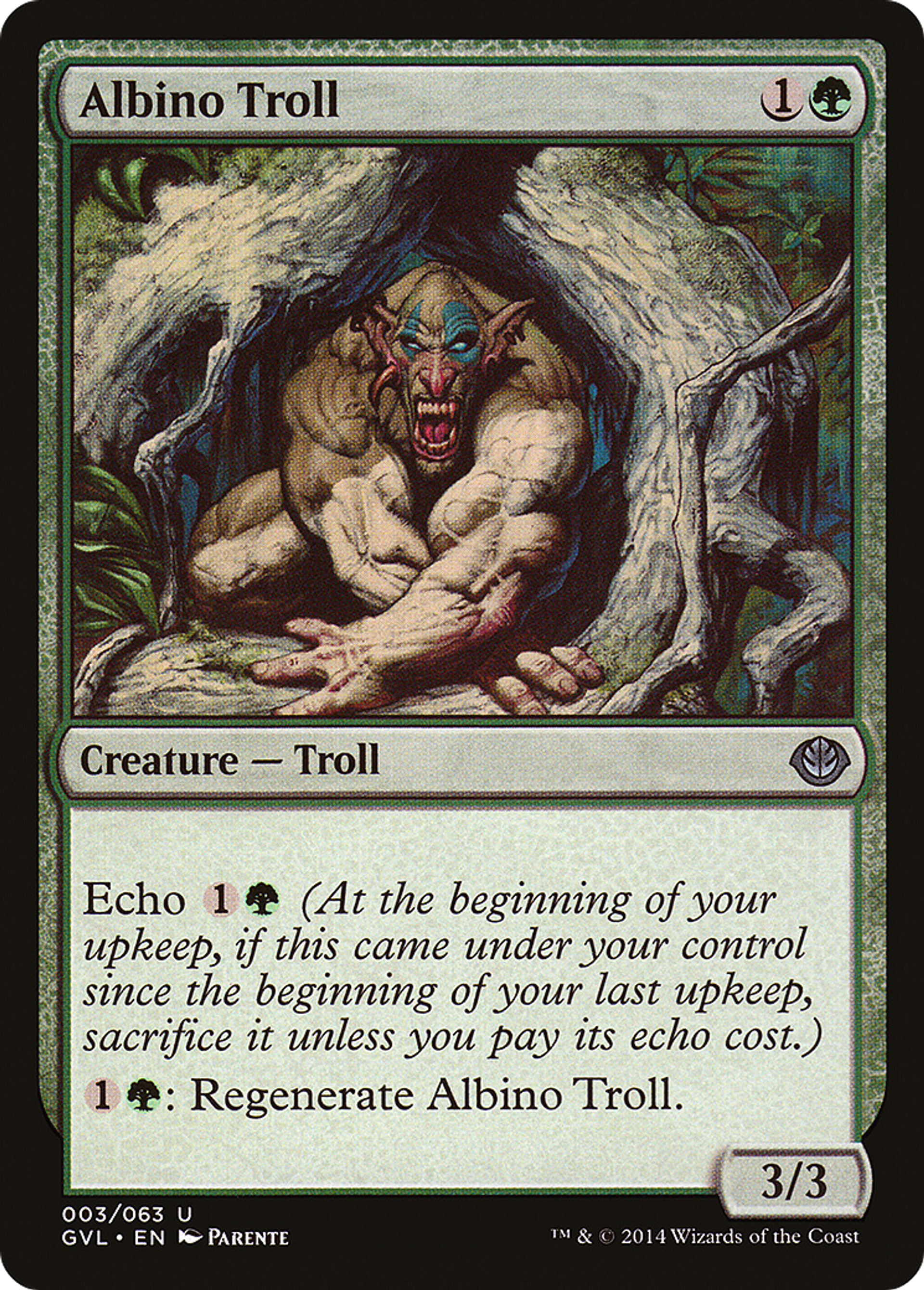 Albino Troll — Duel Decks Anthology: Garruk vs. Liliana — Magic: The Gathering