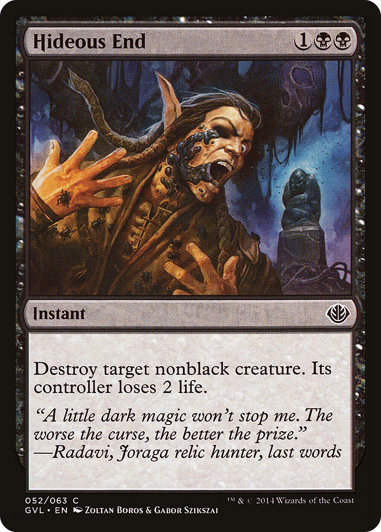 Hideous End — Duel Decks Anthology: Garruk vs. Liliana — Magic: The Gathering
