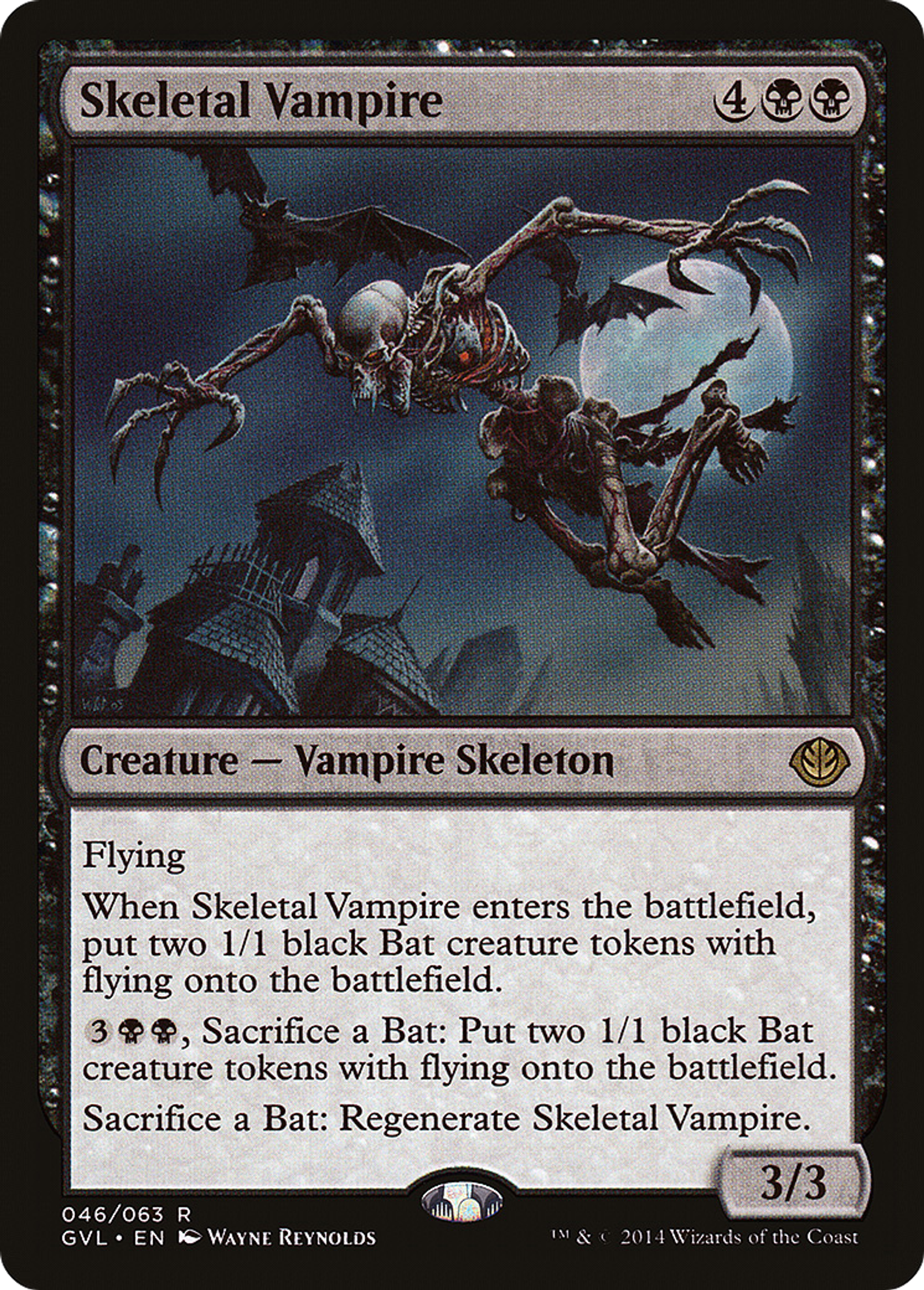 Skeletal Vampire — Duel Decks Anthology: Garruk vs. Liliana — Magic: The Gathering