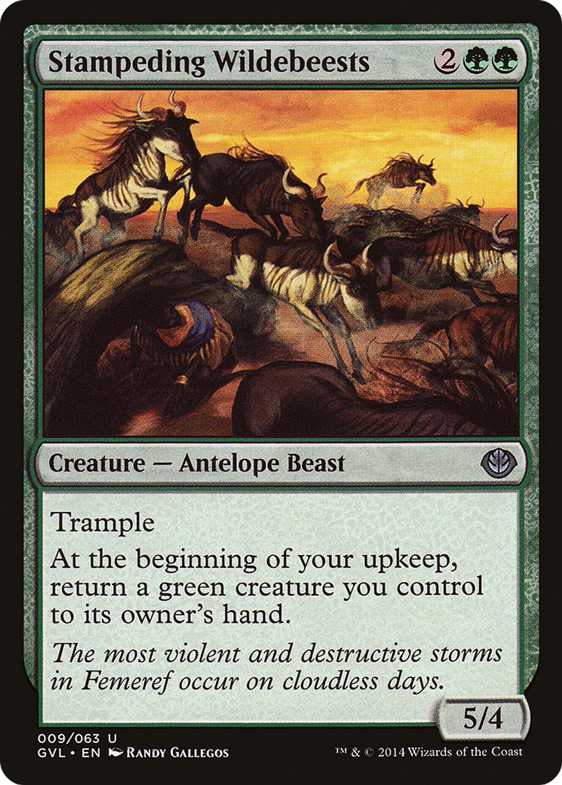 Stampeding Wildebeests — Duel Decks Anthology: Garruk vs. Liliana — Magic: The Gathering