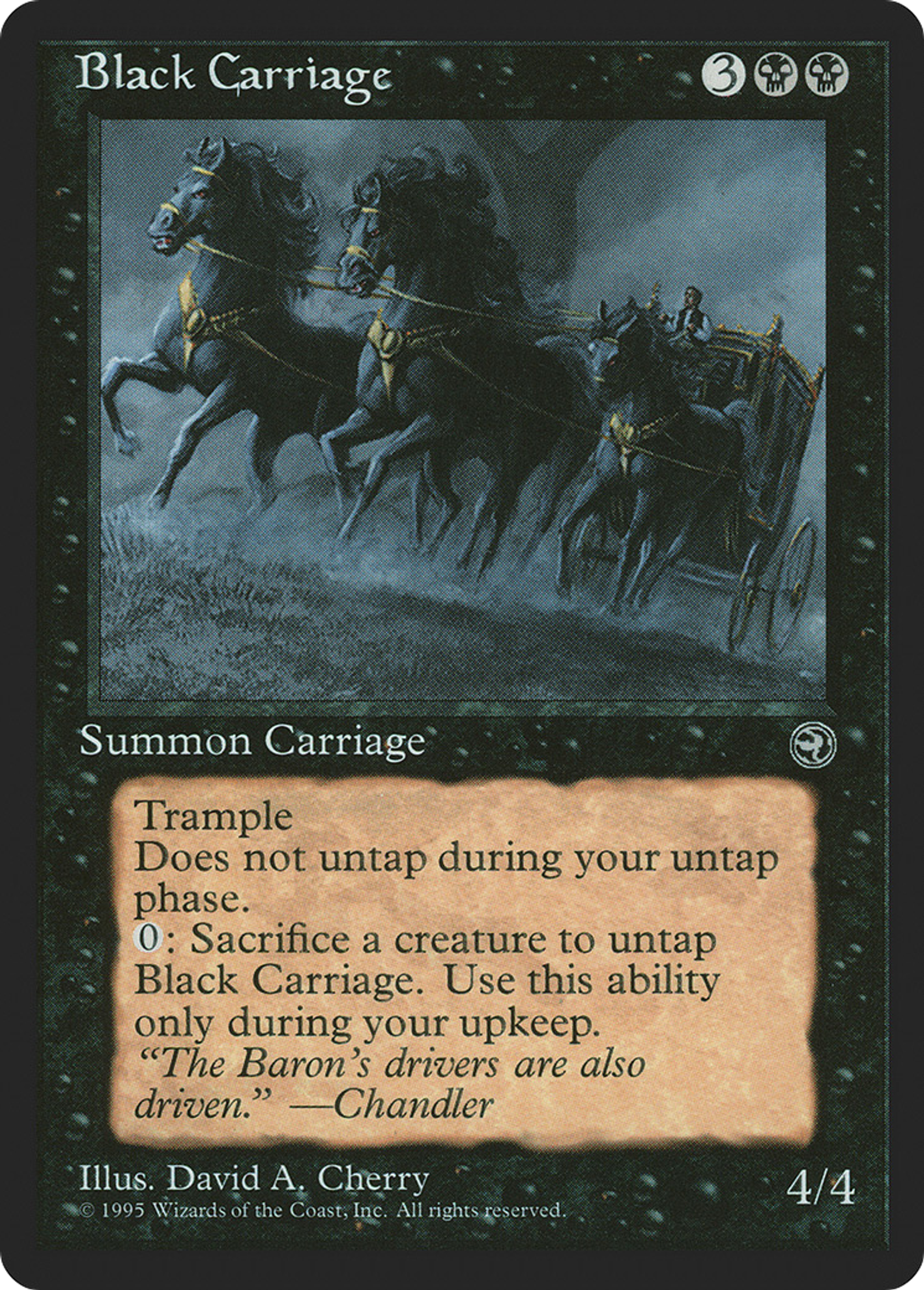 Carrosse de noirceur — Homelands — Magic: The Gathering
