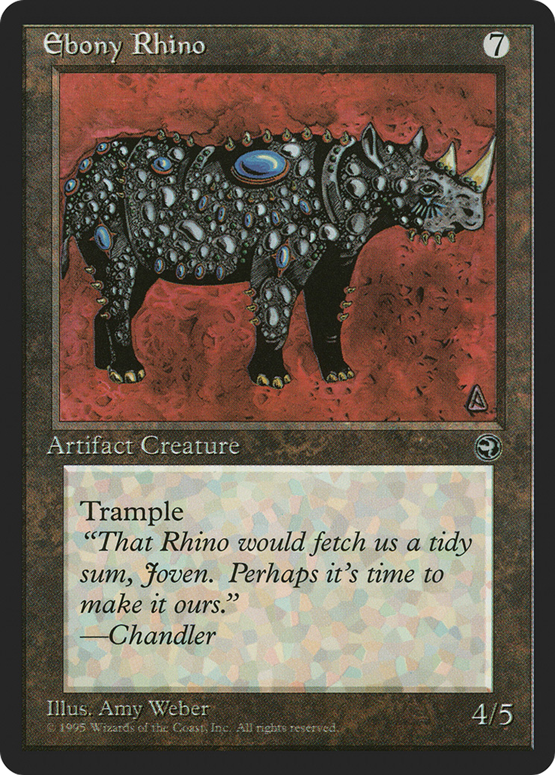 Rhinocéros d'ébène — Homelands — Magic: The Gathering