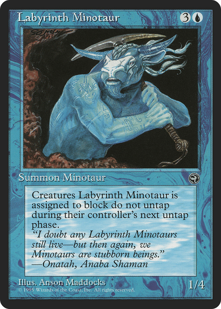 Labyrinth Minotaur — Homelands — Magic: The Gathering