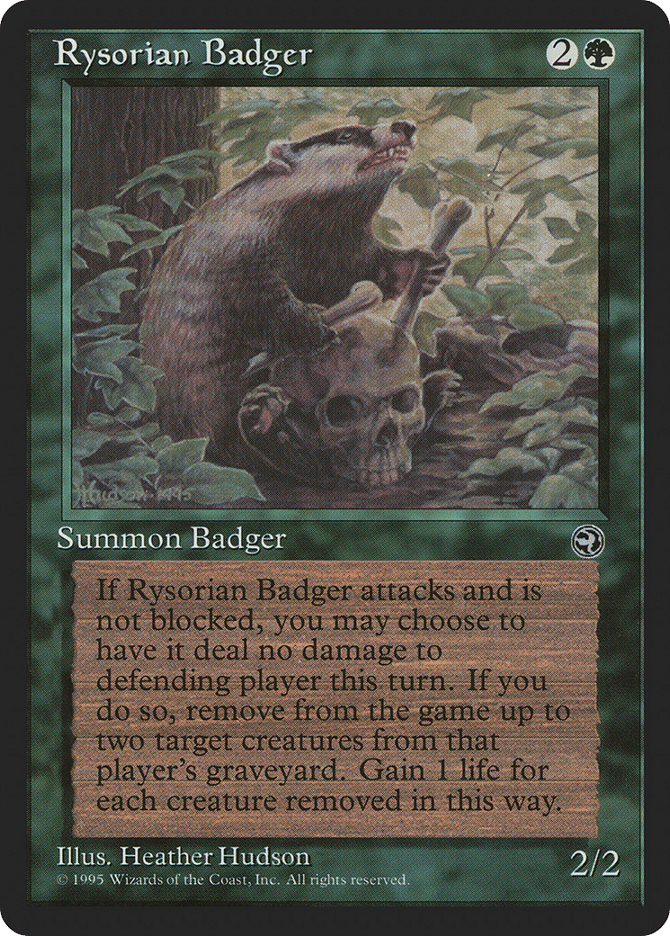 Rysorian Badger — Homelands — Magic: The Gathering