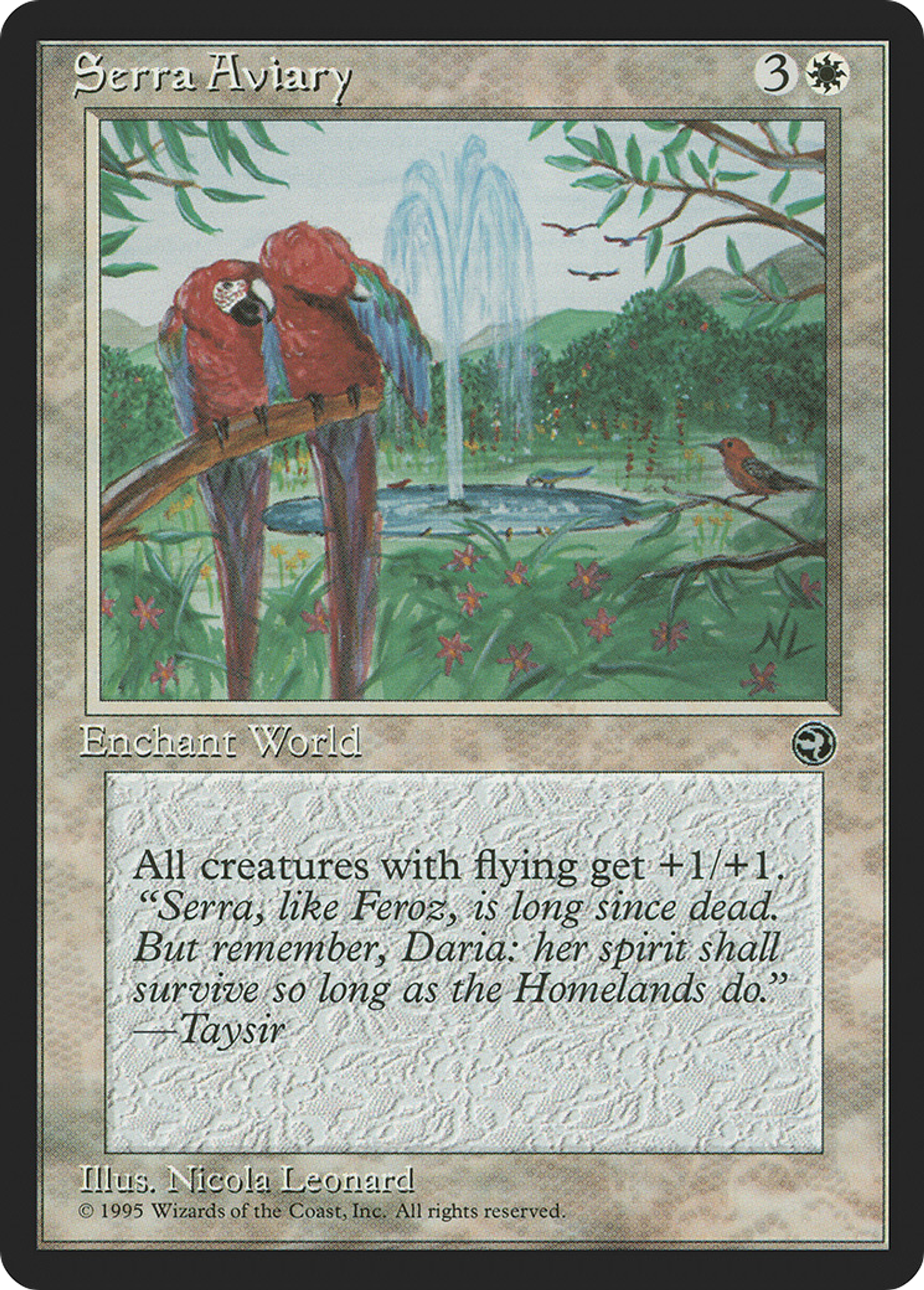 Serra Aviary — Homelands — Magic: The Gathering