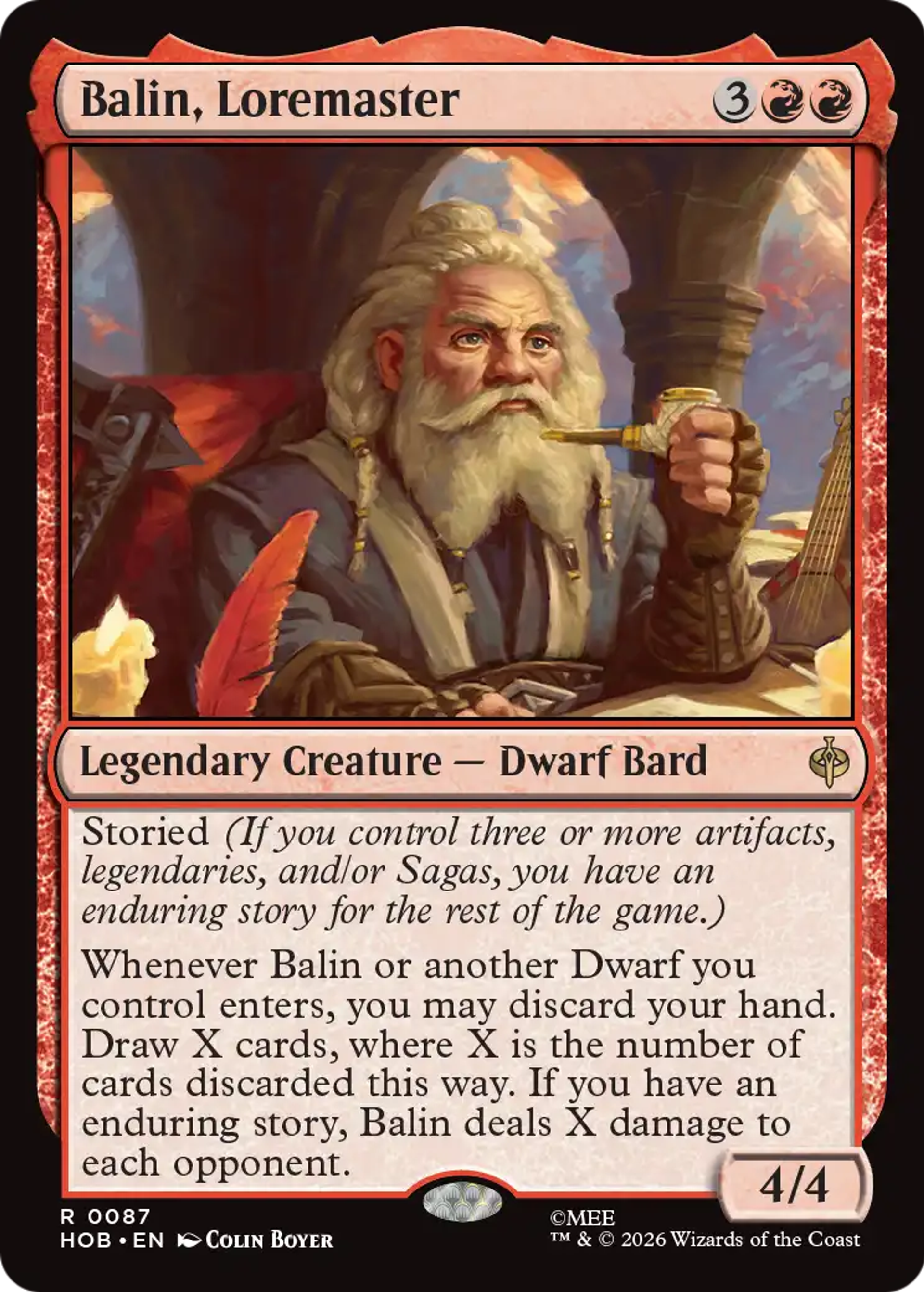 Balin, Loremaster — The Hobbit — Magic: The Gathering