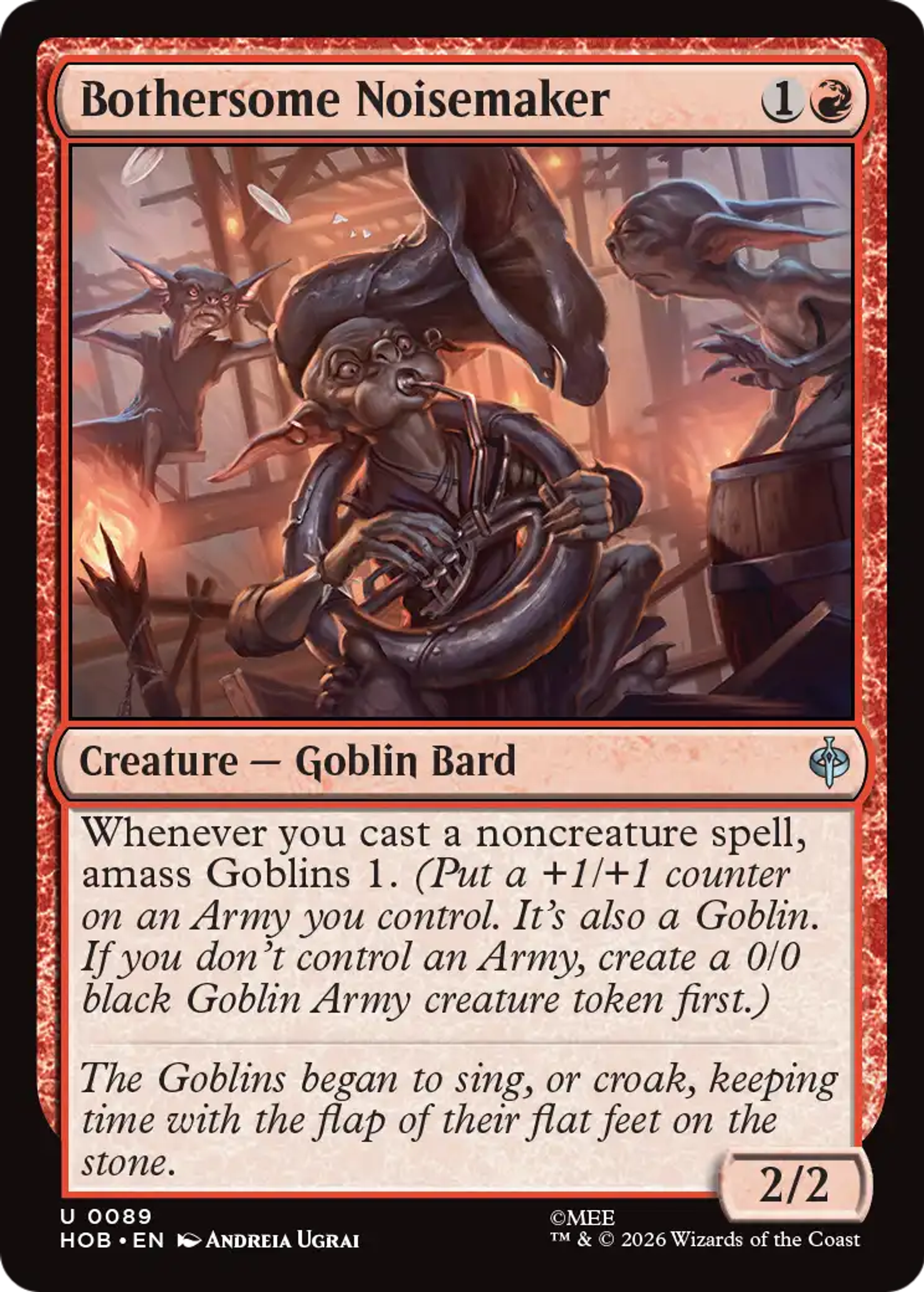 Bothersome Noisemaker — The Hobbit — Magic: The Gathering
