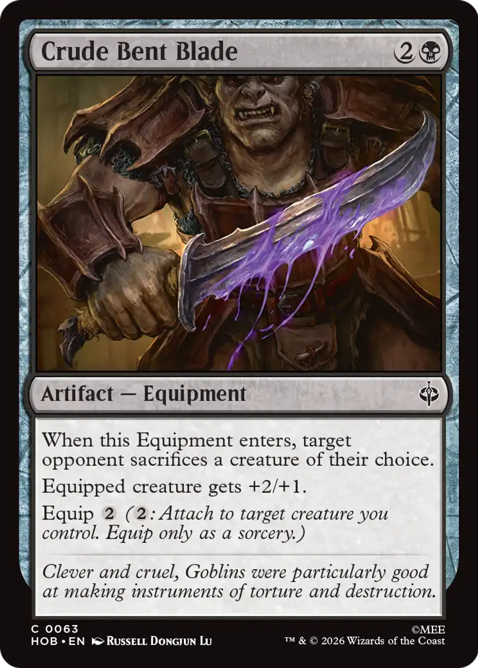 Crude Bent Blade — The Hobbit — Magic: The Gathering