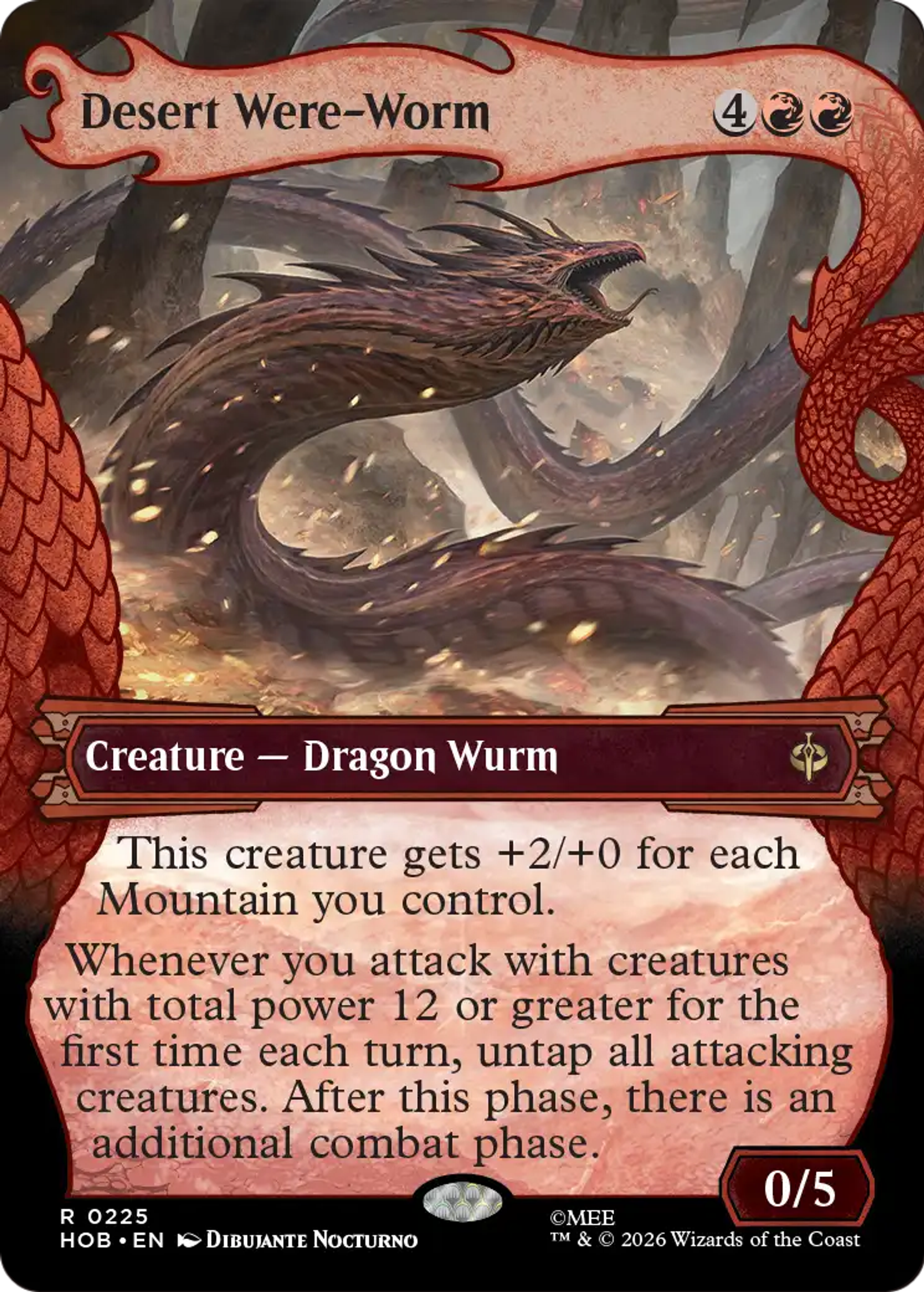 Desert Were-Worm — The Hobbit — Magic: The Gathering