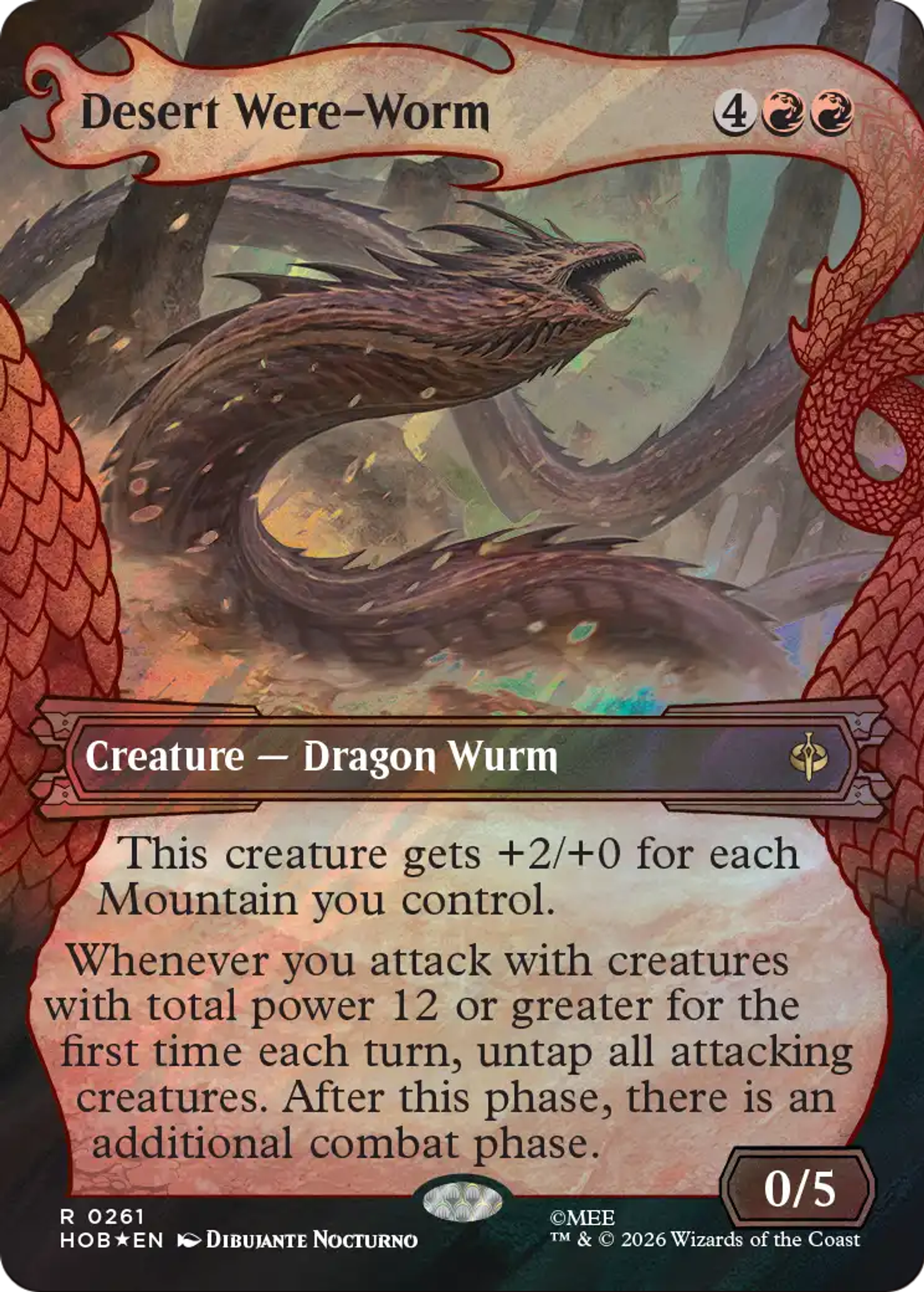 Desert Were-Worm — The Hobbit — Magic: The Gathering