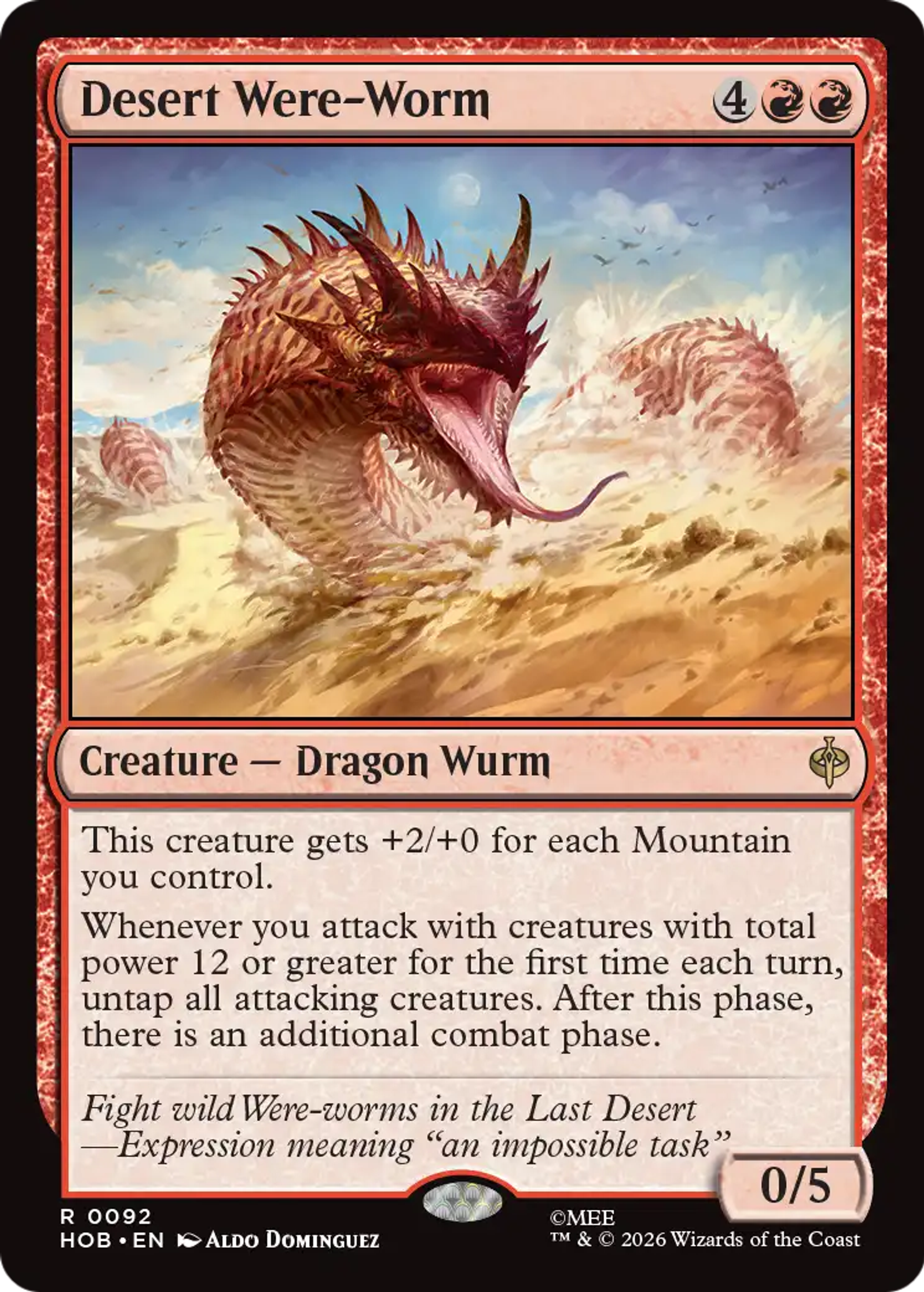 Desert Were-Worm — The Hobbit — Magic: The Gathering