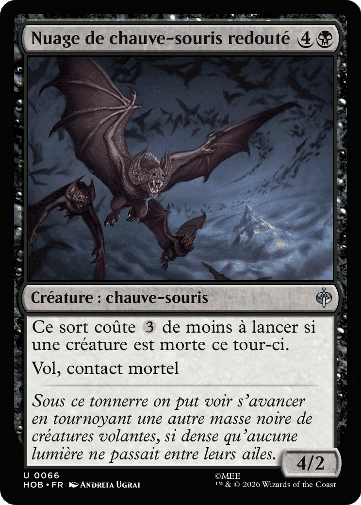 Nuage de chauve-souris redouté — The Hobbit — Magic: The Gathering