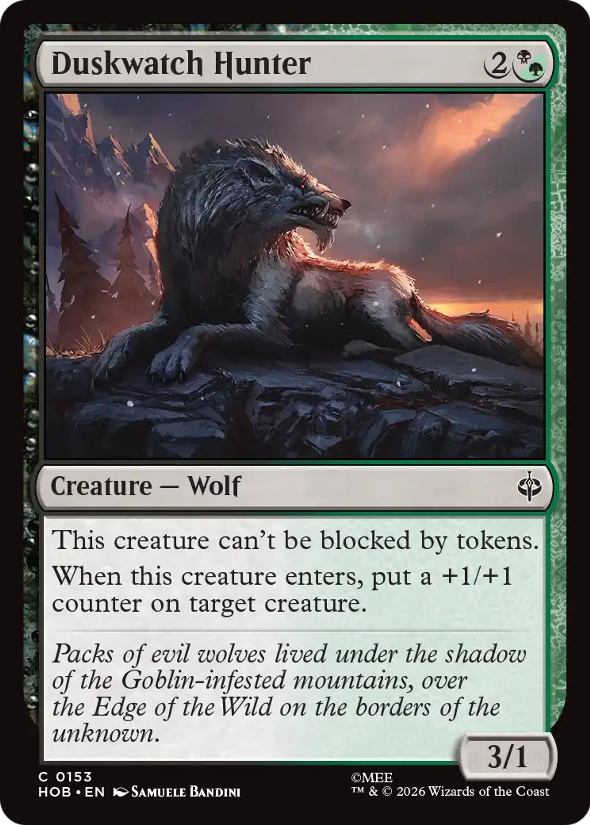 Duskwatch Hunter — The Hobbit — Magic: The Gathering