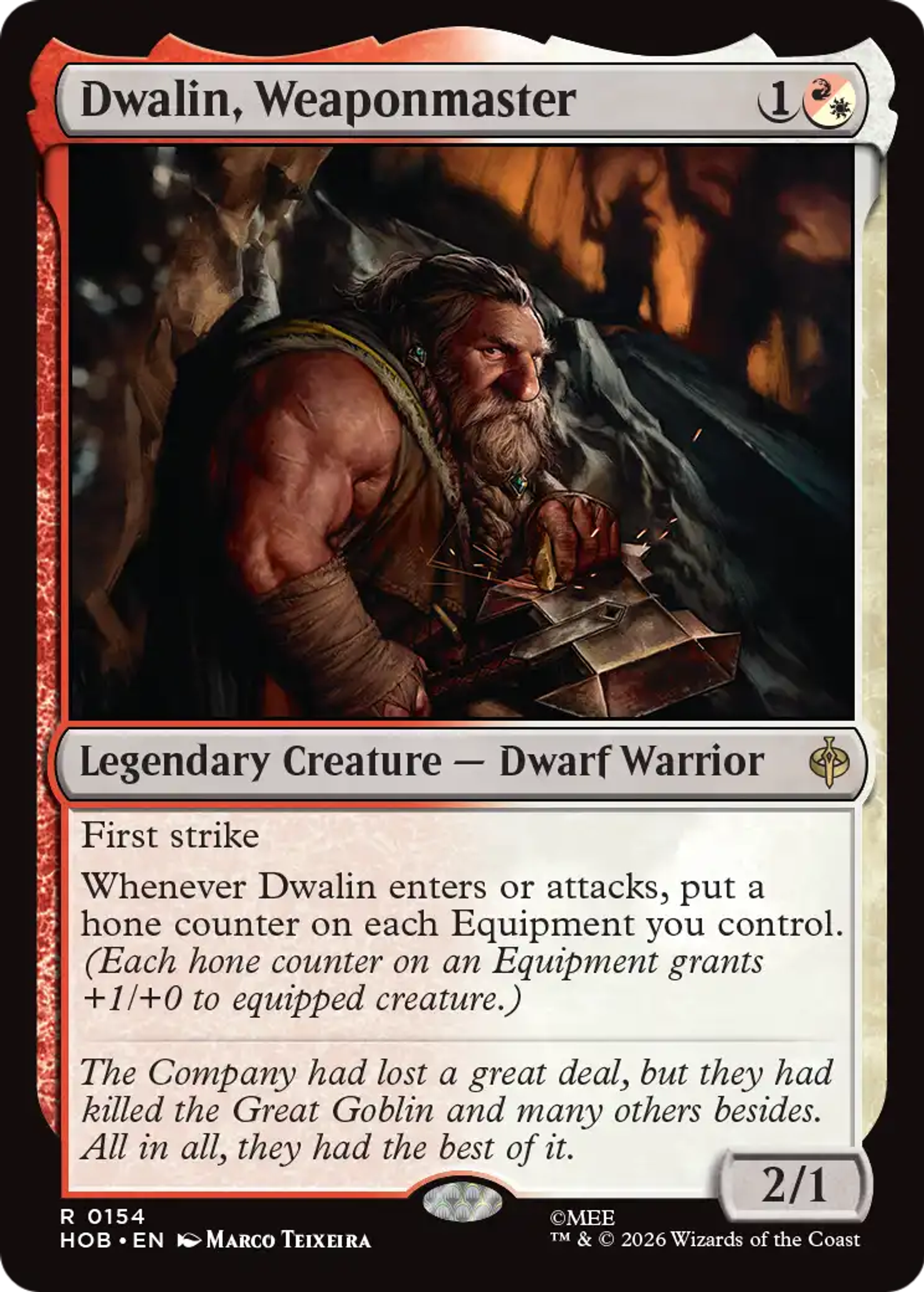Dwalin, Weaponmaster — The Hobbit — Magic: The Gathering