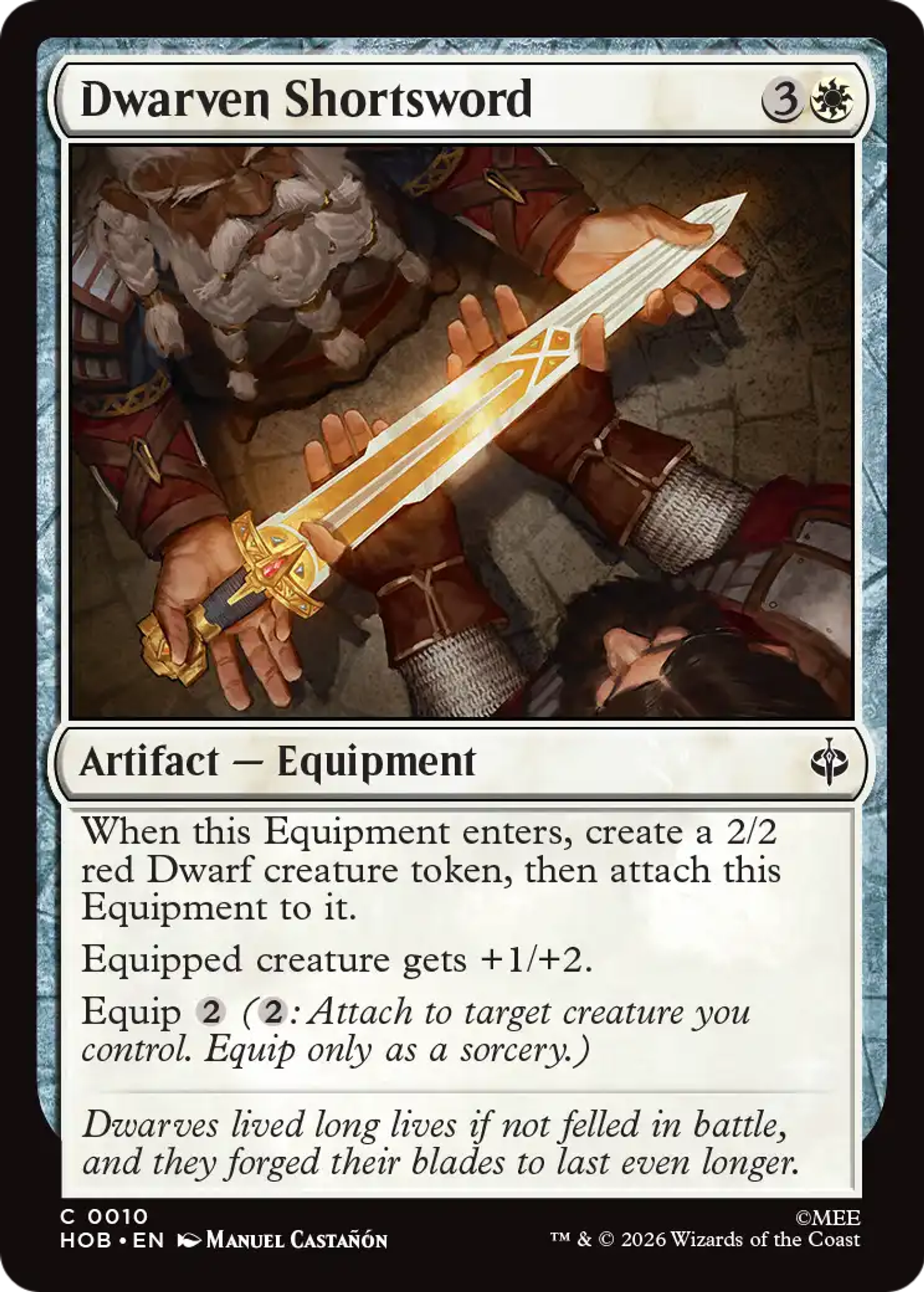 Dwarven Shortsword — The Hobbit — Magic: The Gathering
