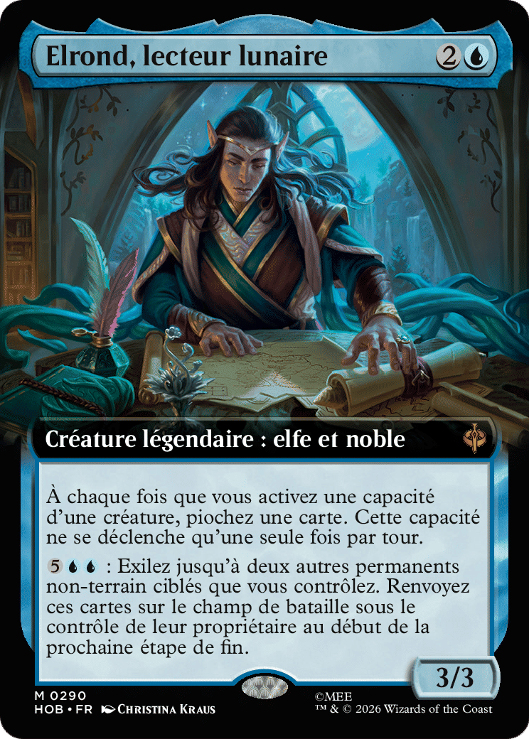 Elrond, lecteur lunaire — The Hobbit — Magic: The Gathering