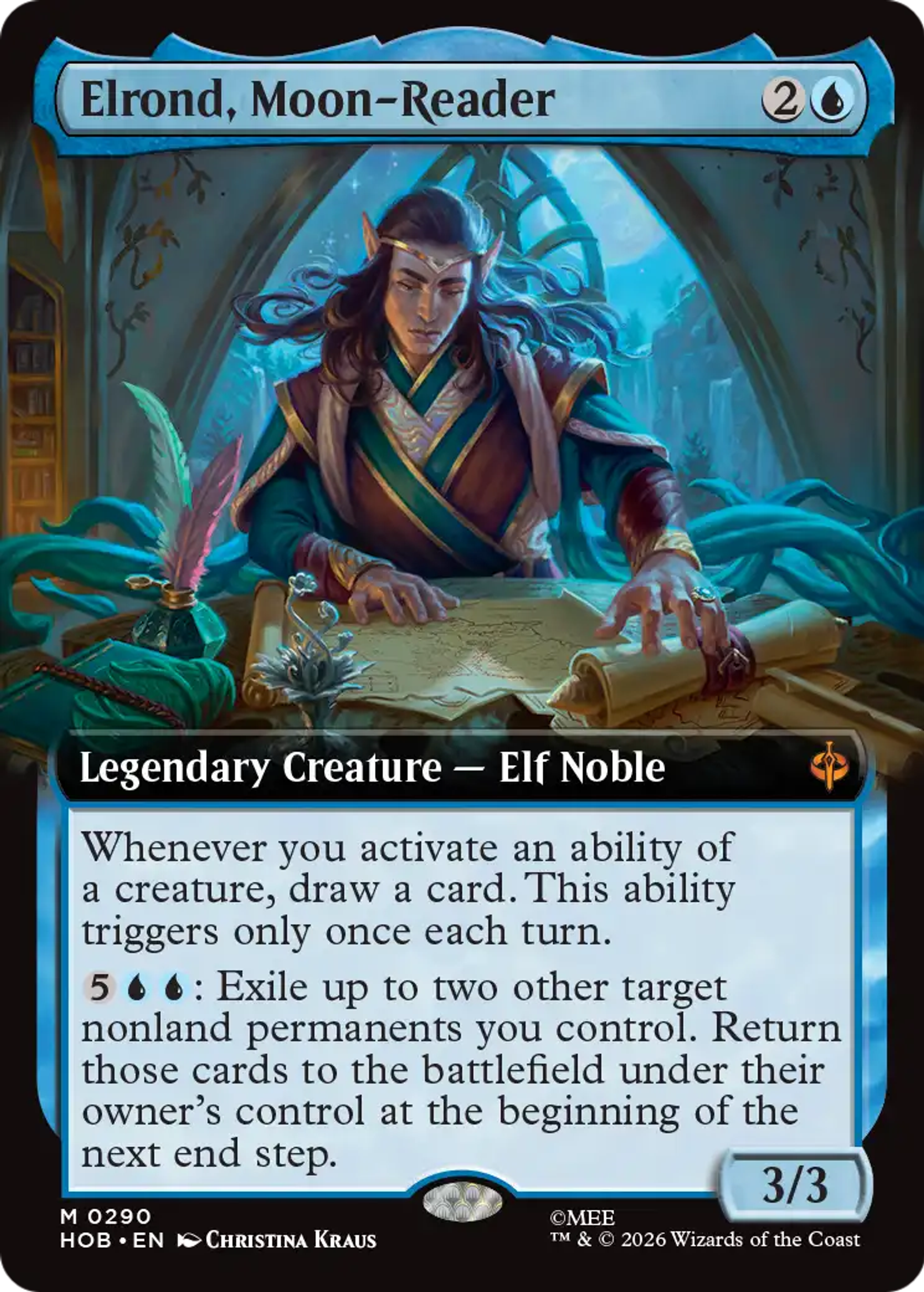 Elrond, Moon-Reader — The Hobbit — Magic: The Gathering