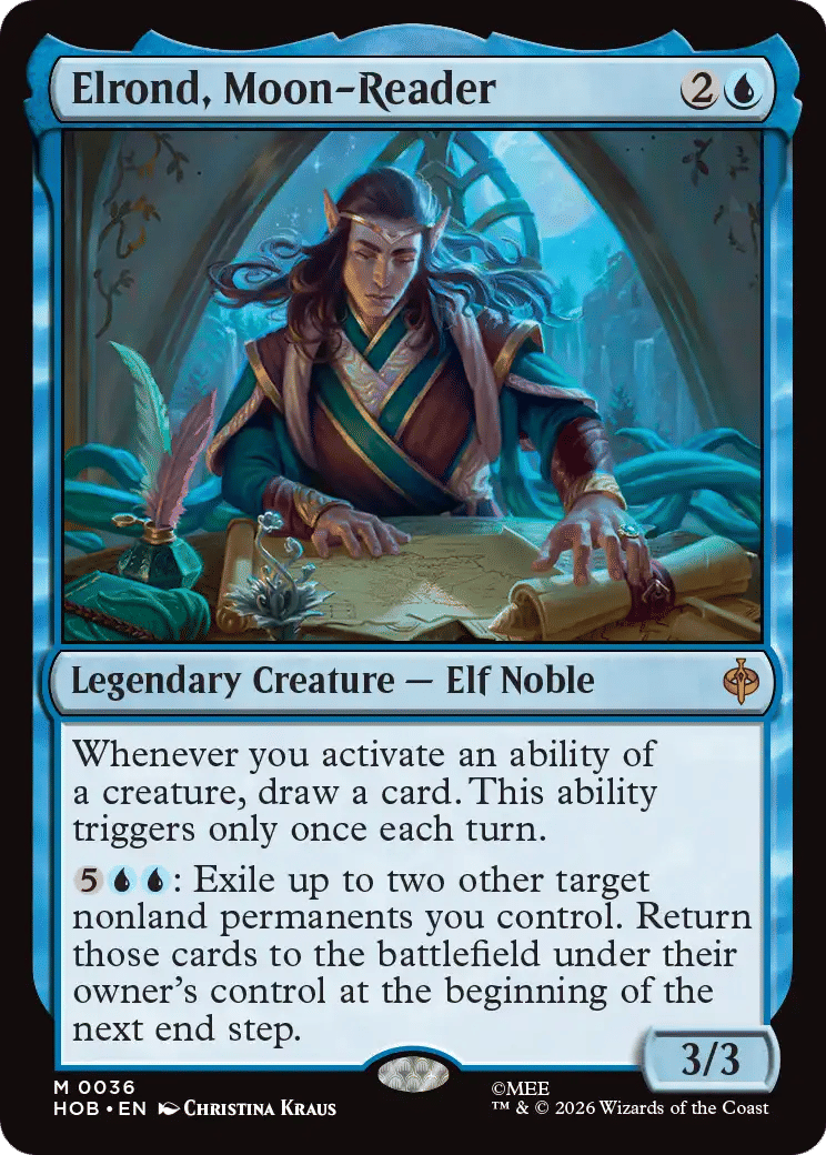 Elrond, Moon-Reader — The Hobbit — Magic: The Gathering