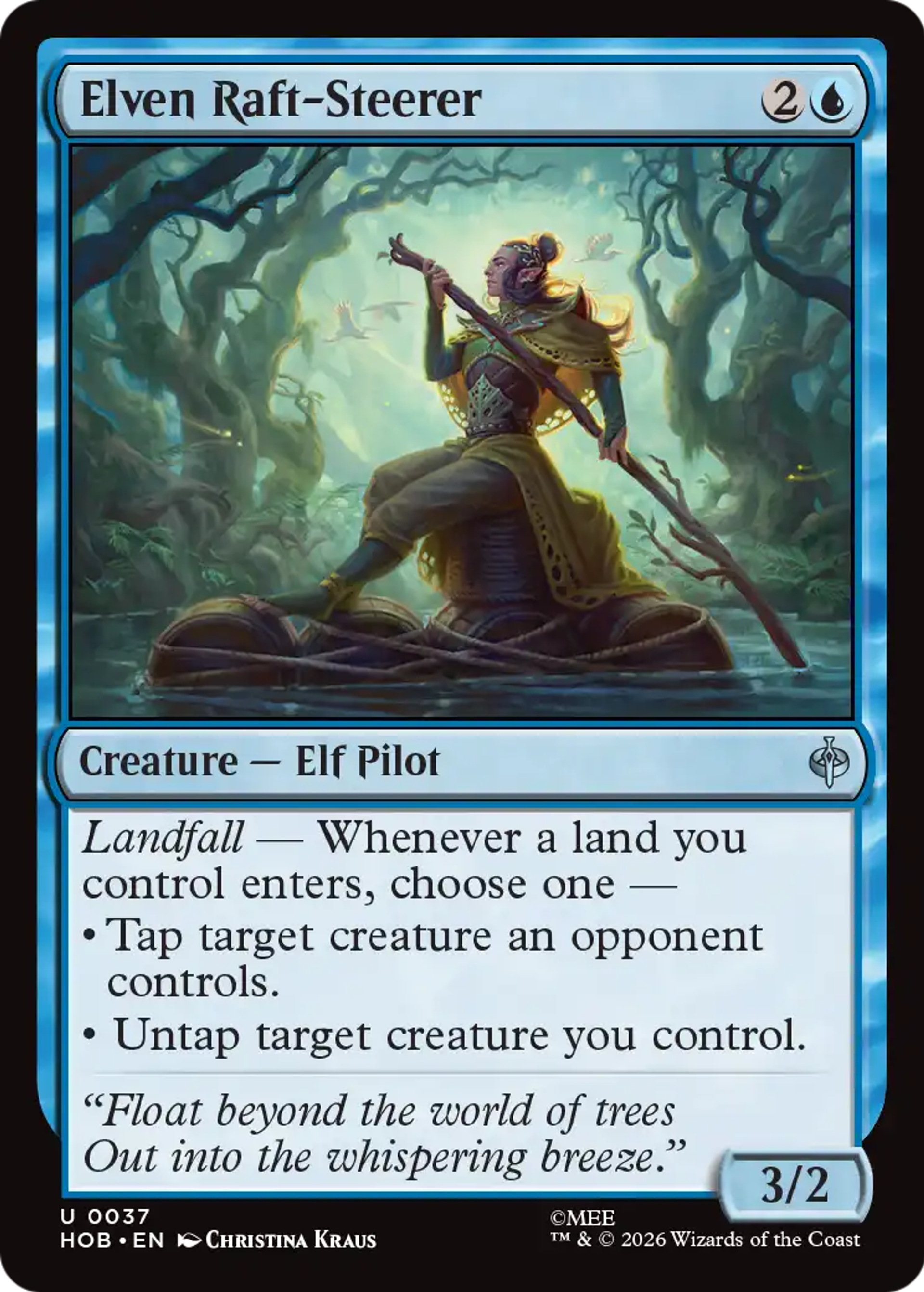 Elven Raft-Steerer — The Hobbit — Magic: The Gathering