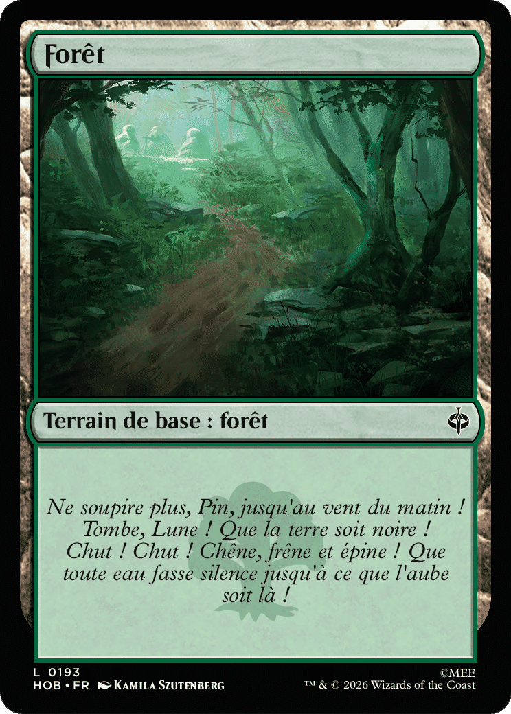 Forêt — The Hobbit — Magic: The Gathering