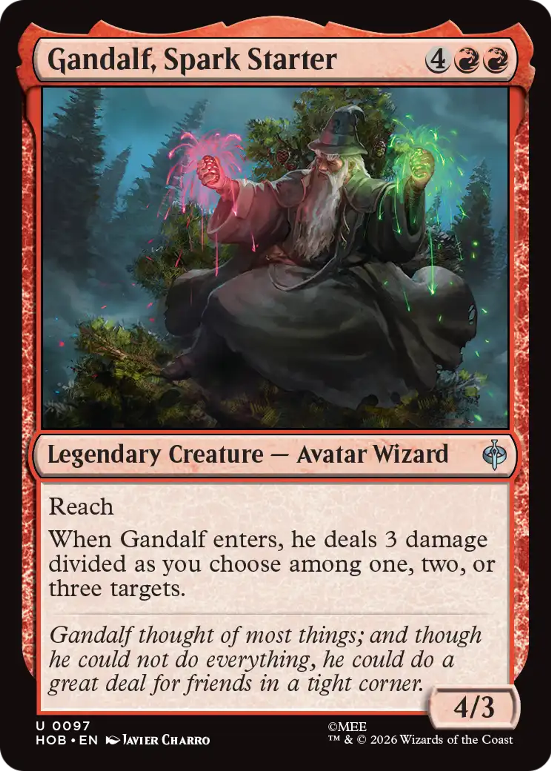 Gandalf, Spark Starter — The Hobbit — Magic: The Gathering