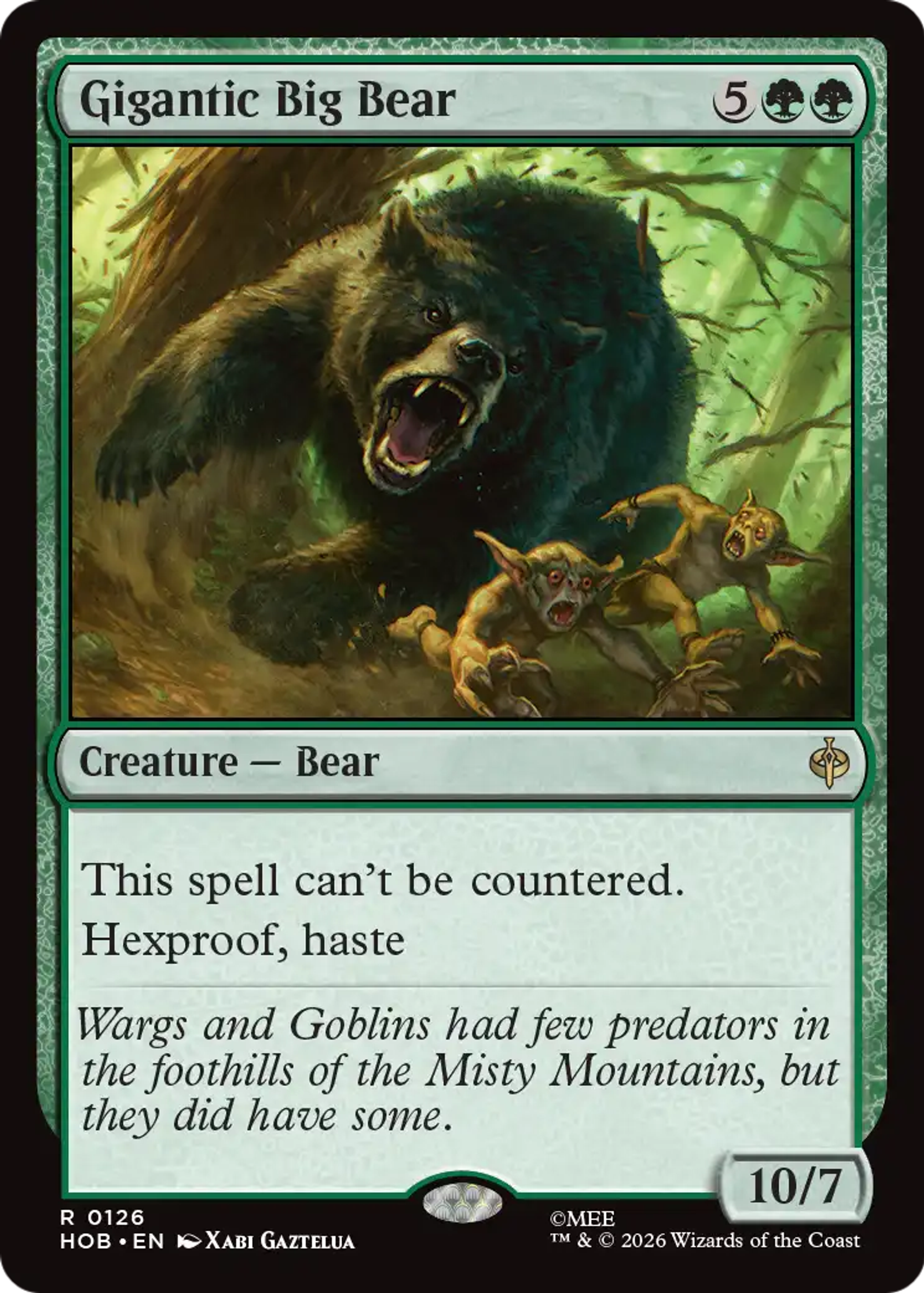 Gigantic Big Bear — The Hobbit — Magic: The Gathering