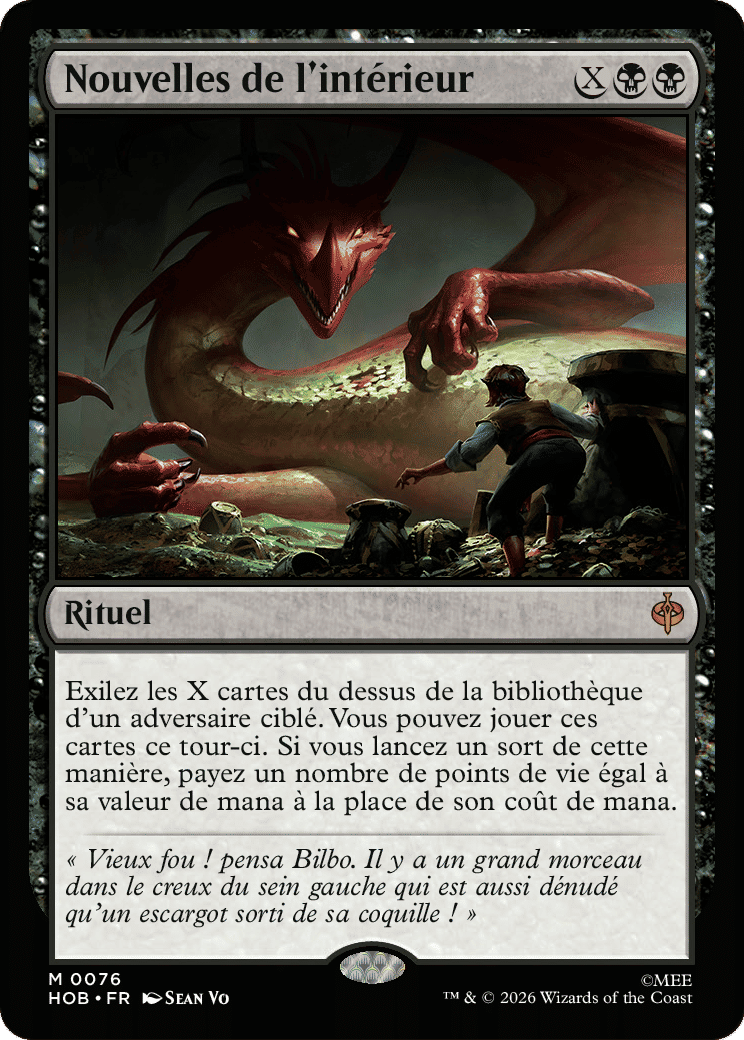 Nouvelles de l'intérieur — The Hobbit — Magic: The Gathering