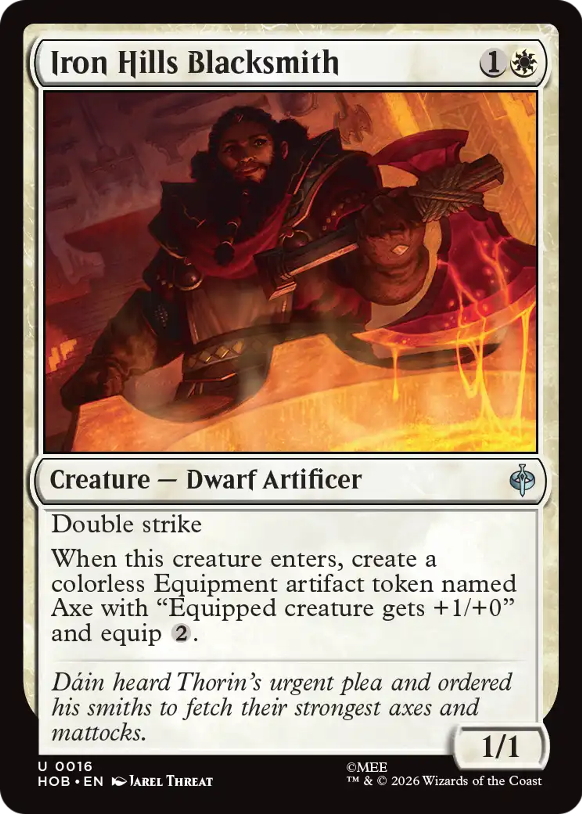 Iron Hills Blacksmith — The Hobbit — Magic: The Gathering
