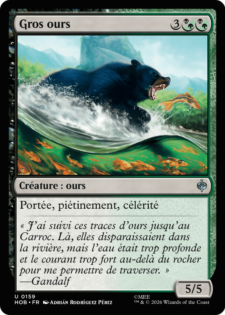 Gros ours — The Hobbit — Magic: The Gathering