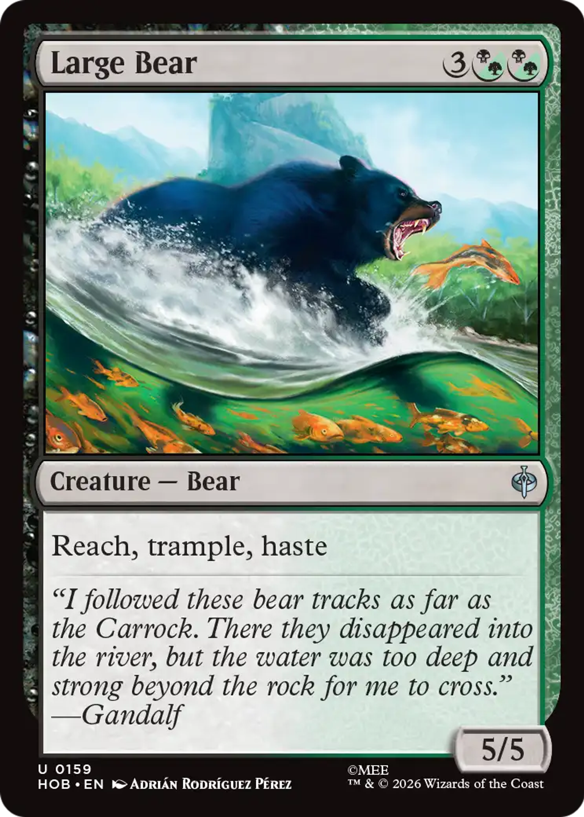 Large Bear — The Hobbit — Magic: The Gathering