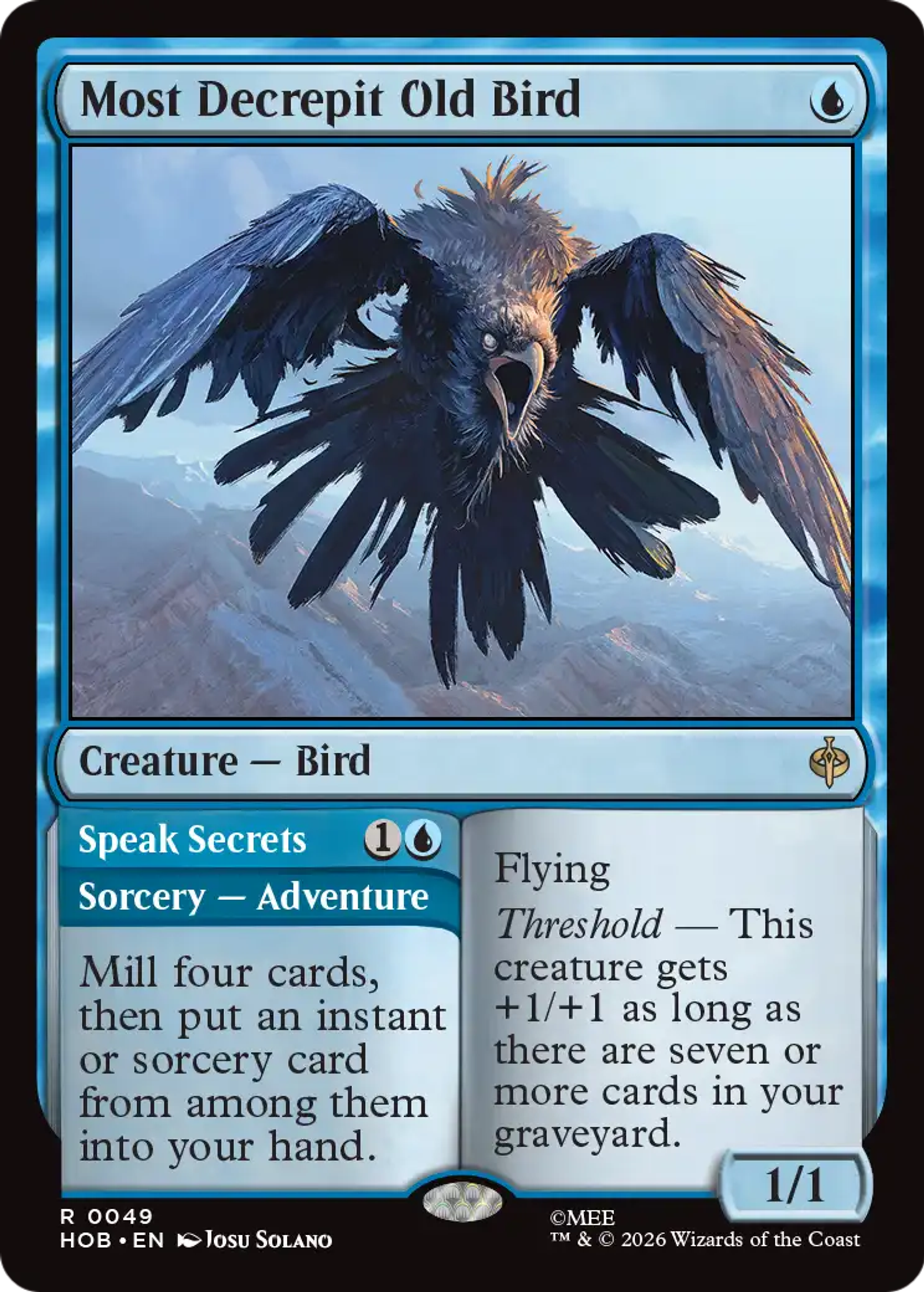 Most Decrepit Old Bird // Speak Secrets — The Hobbit — Magic: The Gathering