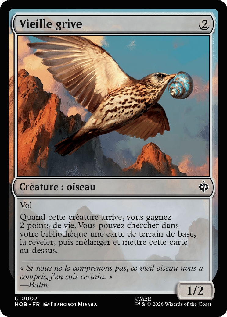 Vieille grive — The Hobbit — Magic: The Gathering