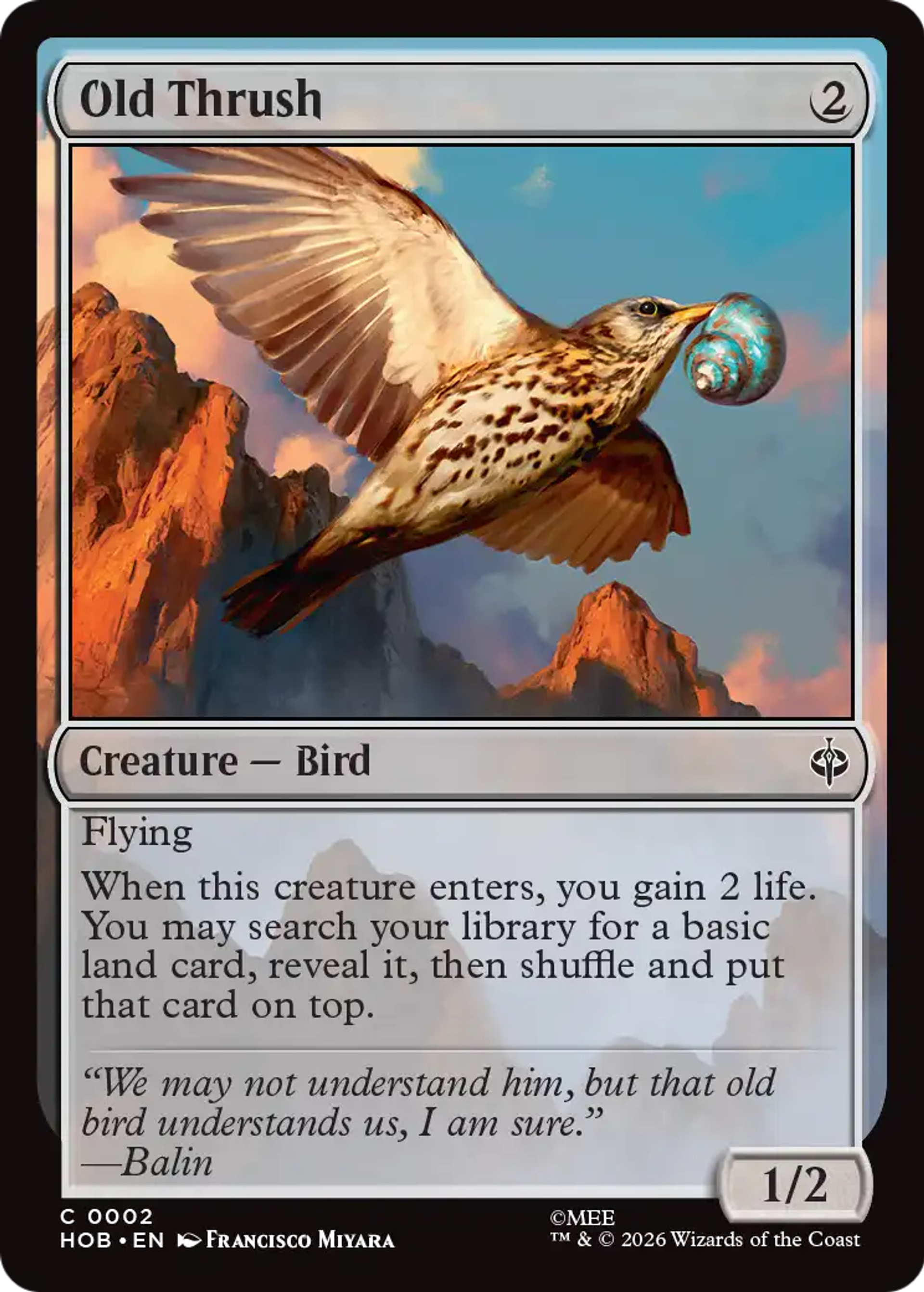 Old Thrush — The Hobbit — Magic: The Gathering